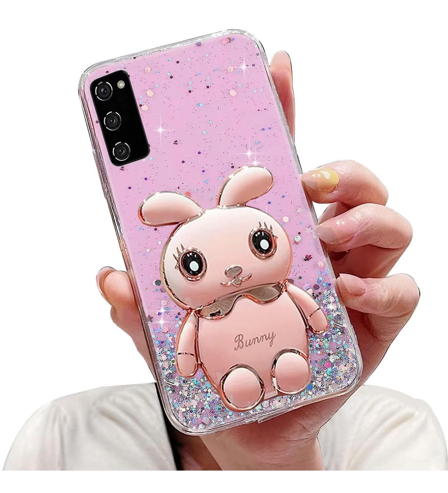 Buy Tivenfezk Nadoli Samsung Galaxy S20 Plus Case - Glitter Rabbit Soft Silicone Protective Cover with Hidden Stand - Transparent Bling Design - Buy Online on GoSupps.com