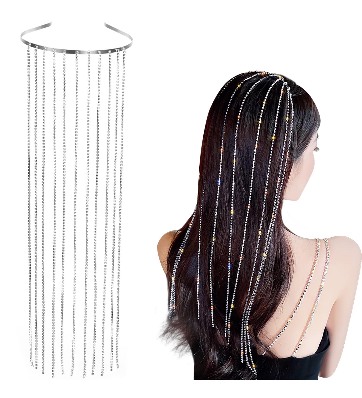 Colorful Rhinestone Tassels Headband - Shining Diamond Embellishment - Buy Online on GoSupps.com