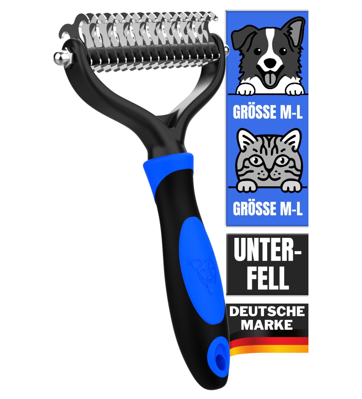 Decendo Subfell Brush for Dogs & Cats - Perfect for Medium to Long Hair | Knotting Prevention & Easy Grooming | Undercoat Brush M-L in Blue - Buy Online on GoSupps.com
