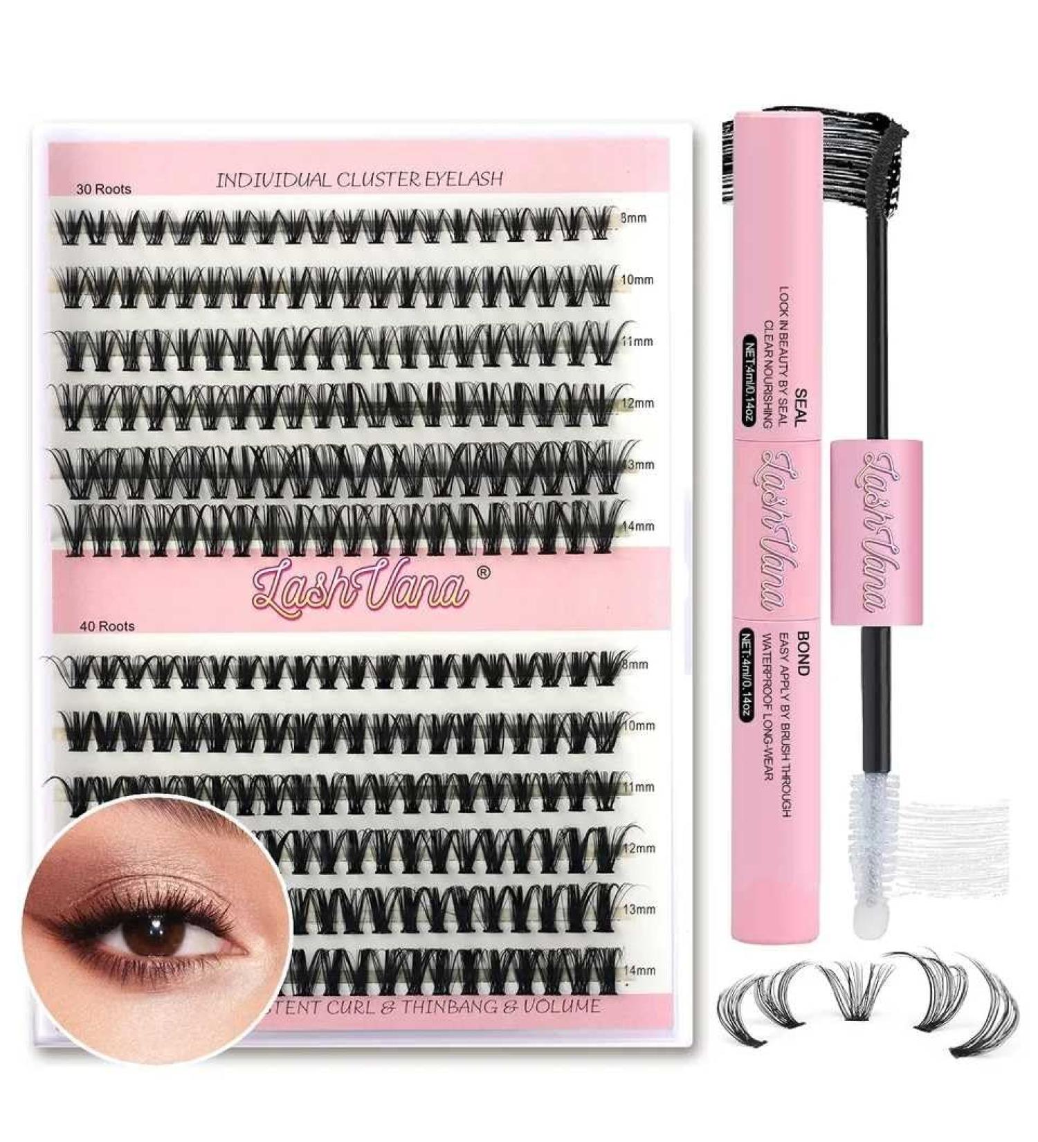 Shop False Eyelashes Cluster - 0.8mm-14mm Mix Curl 30D-40D Shape Light & Natural Look 70 Roots International Shipping - Buy Online on GoSupps.com