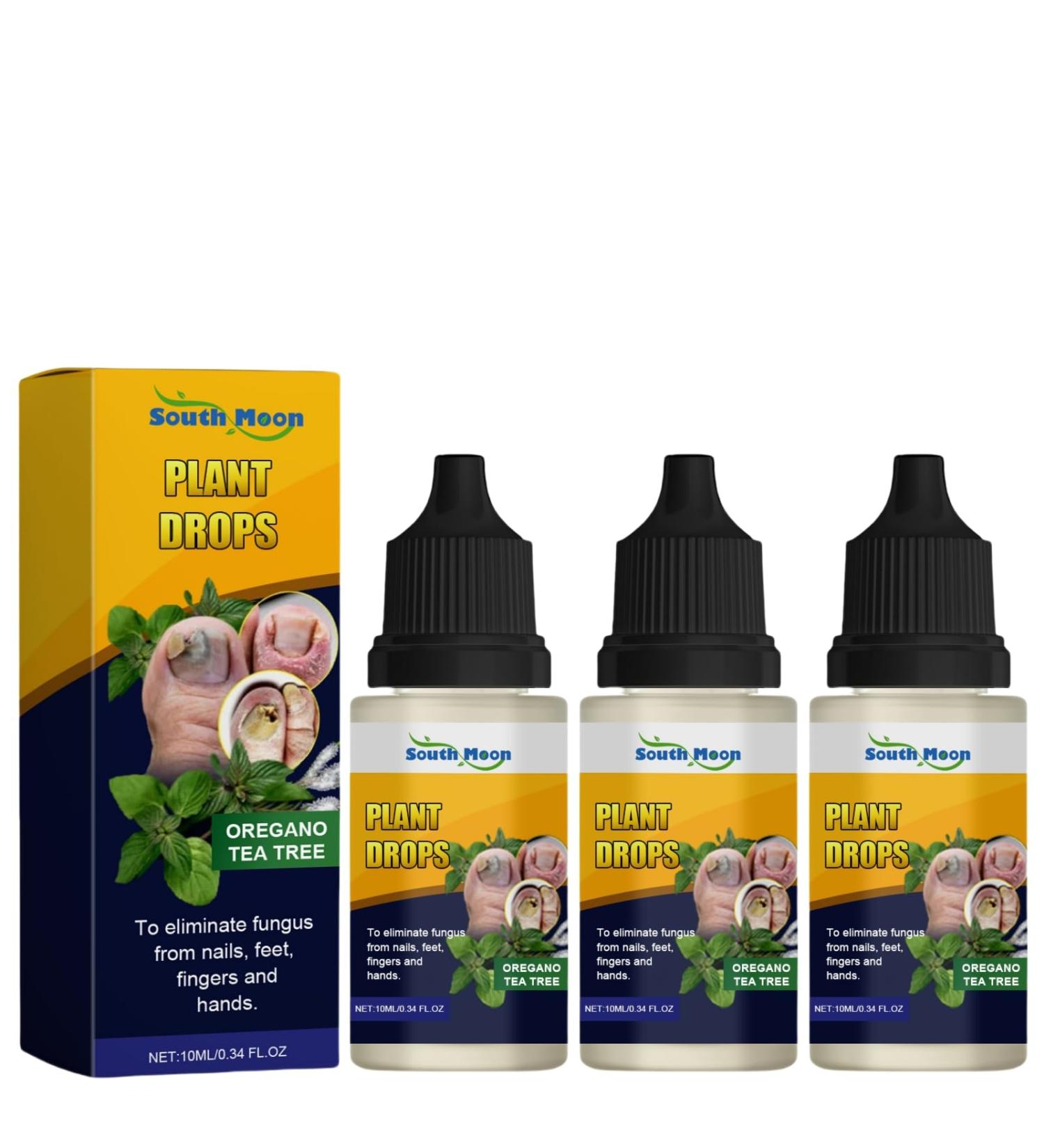 South&Moon Plant Drops for Nail Care - Oregano Oil & Tea Tree Moisturizer | 10 ML Nail Support for Healthy Toenails - Buy Online on GoSupps.com