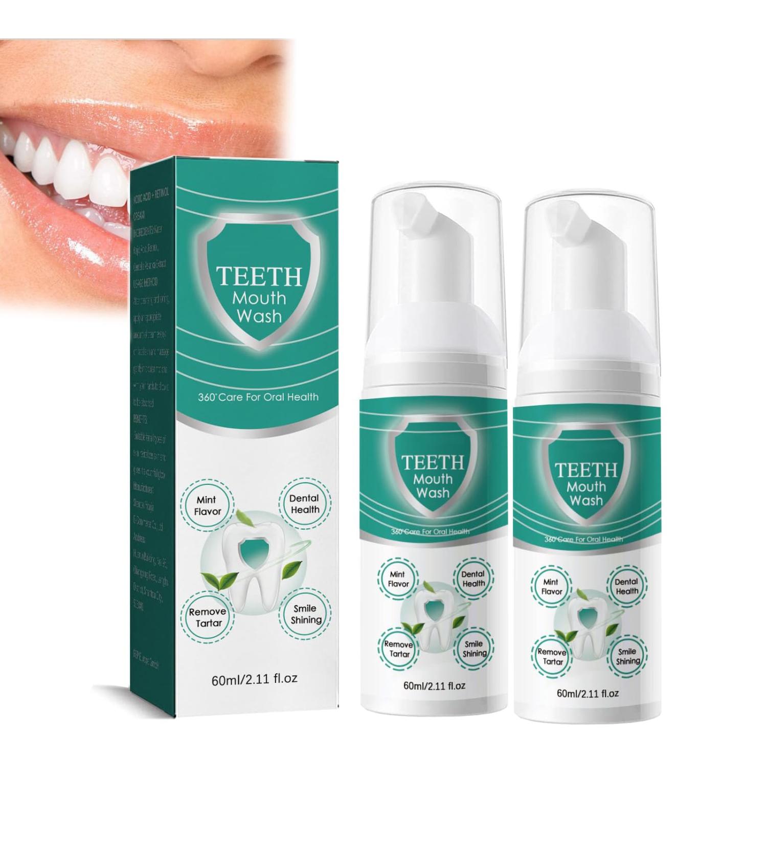 Jorondy Herbal Teeth Mouthwash Foam Brightening & Repairing Oral Care (2PCs) | Solve All Oral Problems - Buy Online on GoSupps.com