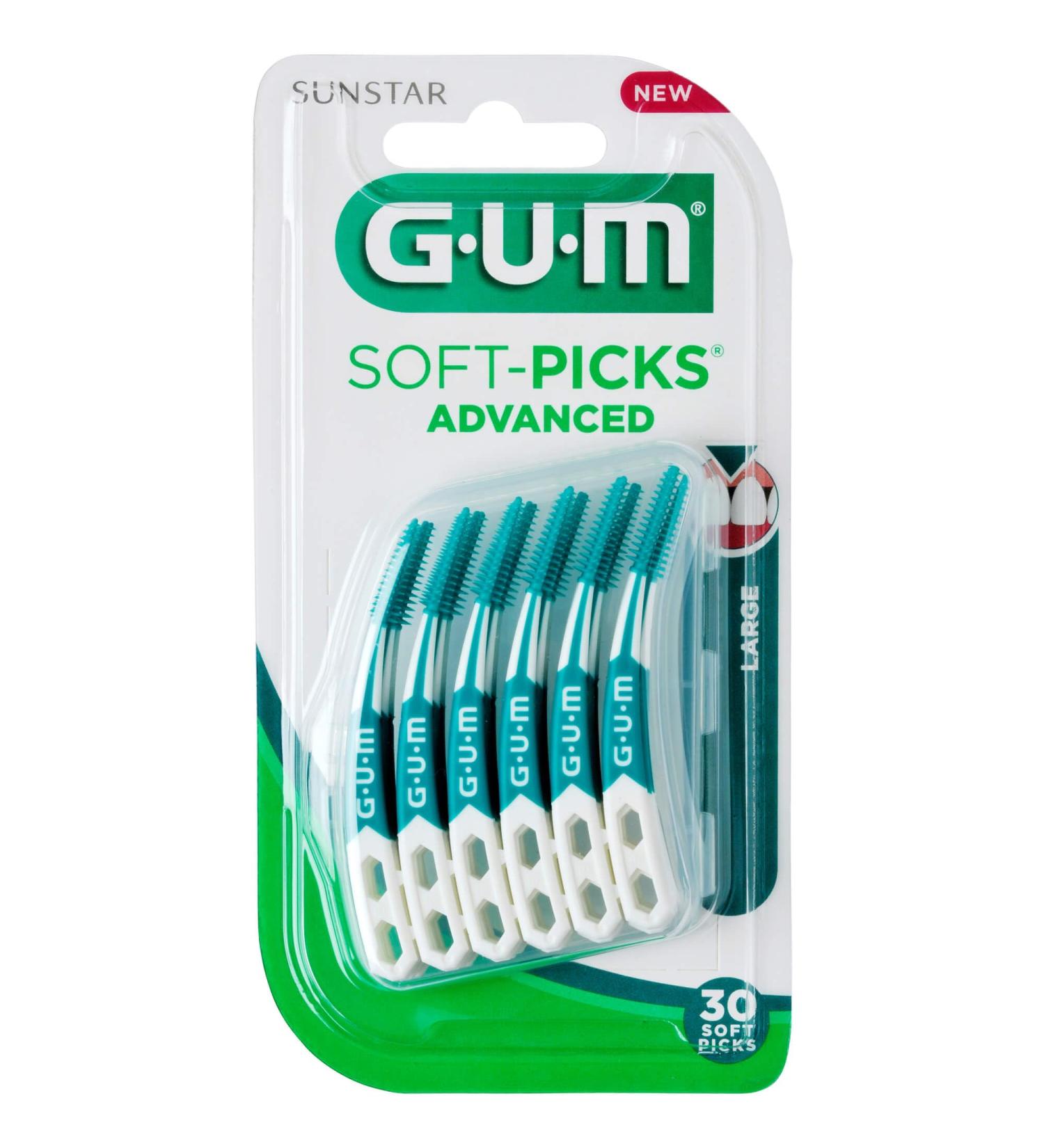 Gum Soft-Picks Advanced Large - Gentle Plaque Removal | Worldwide Shipping - Buy Online on GoSupps.com