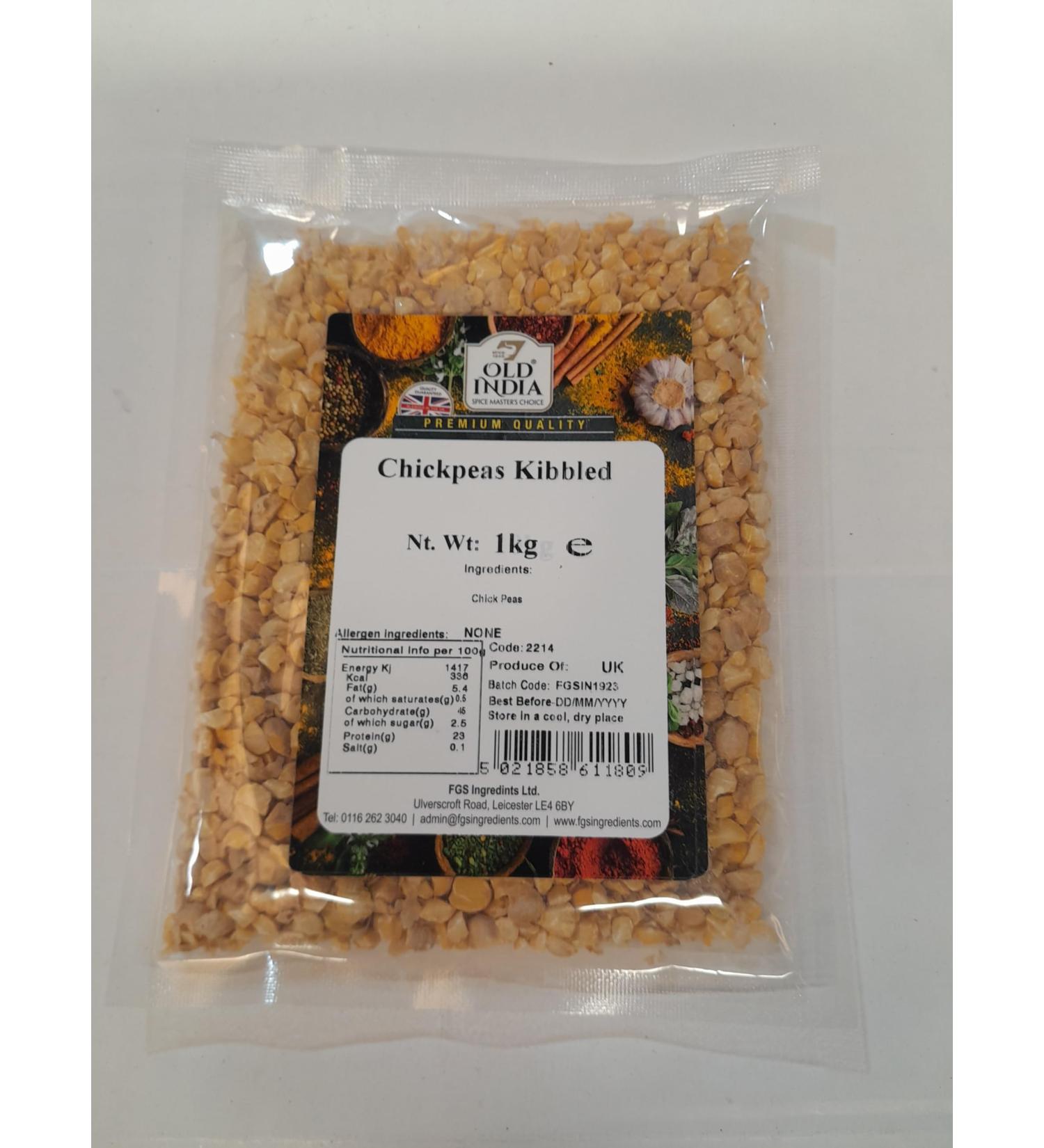 Old India Chickpeas Kibbled 1kg