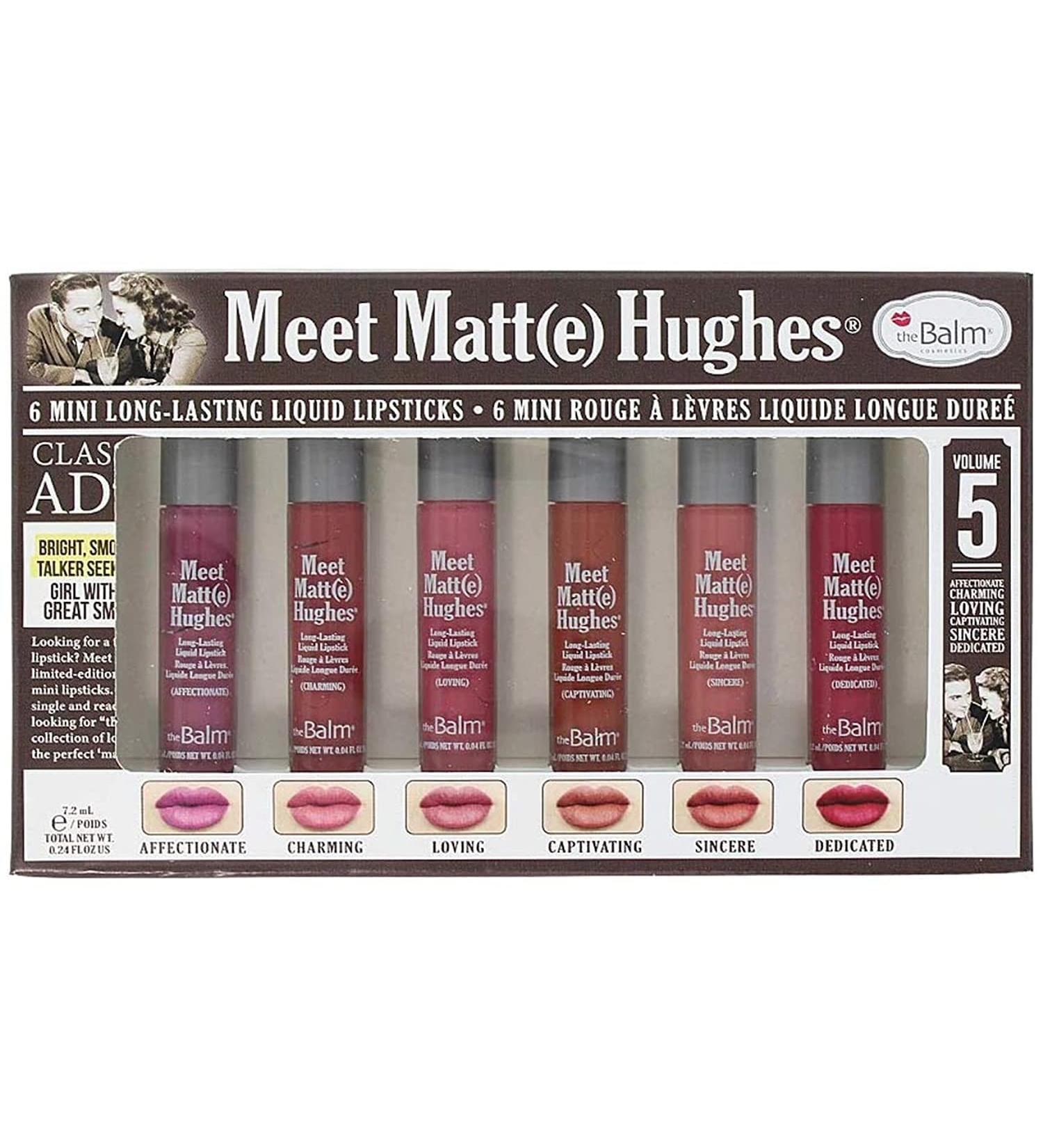 theBalm Meet Matt(e) Hughes Vol 5 Mini Long-Lasting Liquid Lipsticks 6 Count