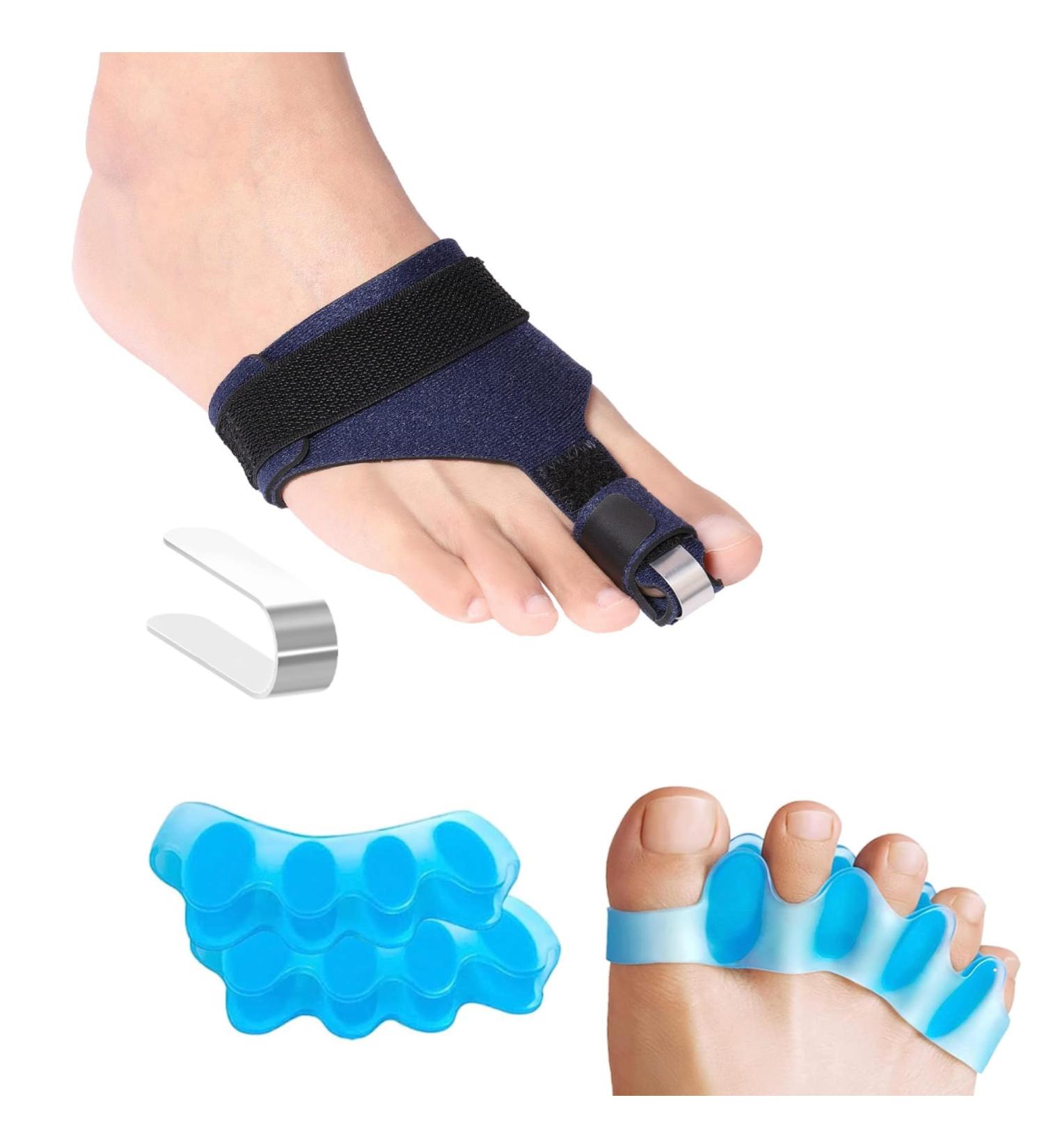 Sovio U Shaped Toe Straightener for Bent Toes + Hammer Toe Support (1PC) + Toe Separators (2PC) - Toe Straighteners for Broken Toes - Buy Online on GoSupps.com