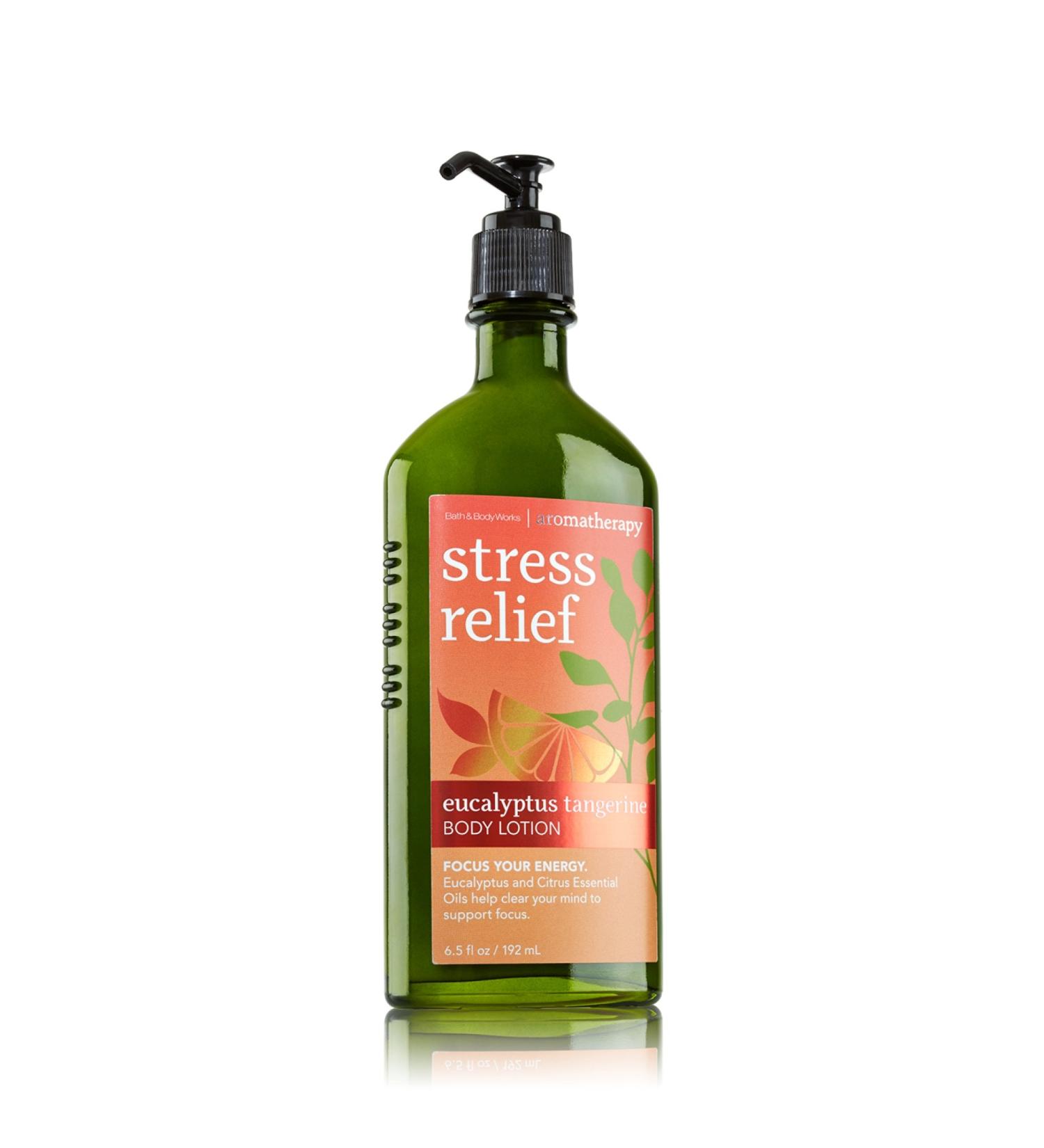 Bath & Body Works Aromatherapy Stress Relief Eucalyptus Tangerine Body Lotion 6.5 Oz.