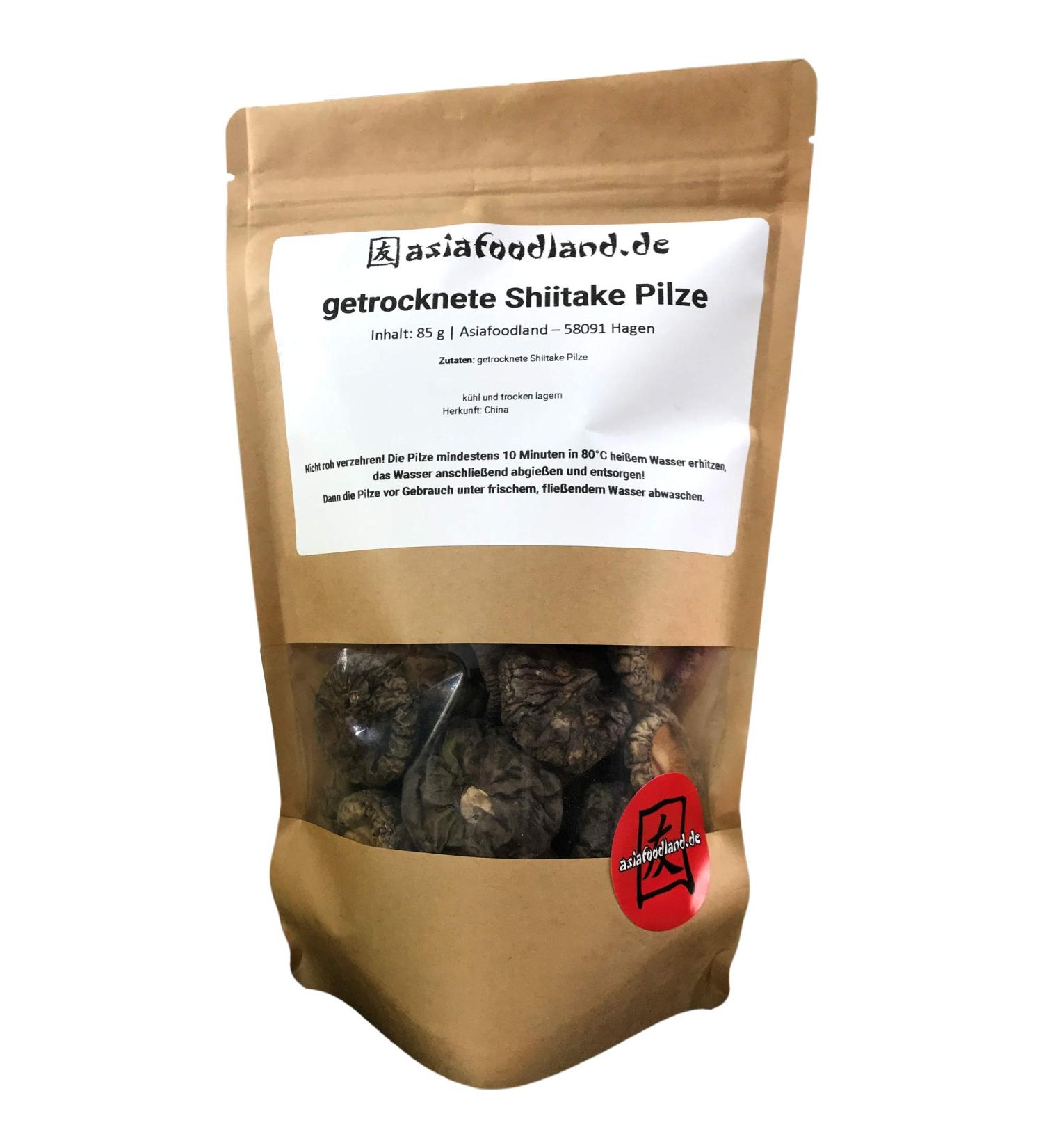 asiafoodland.de Asiafoodland Dried Shiitake Mushrooms Resealable Bag 85g