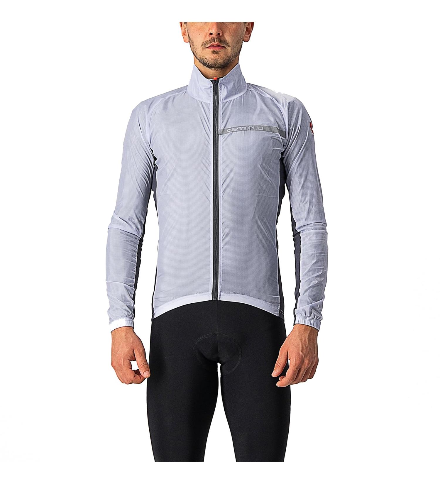CASTELLI Men's Squadra Stretch Jacket XL - Silver Grey/Dark Grey | Premium Cycling Outerwear for International Shipping - Buy Online on GoSupps.com