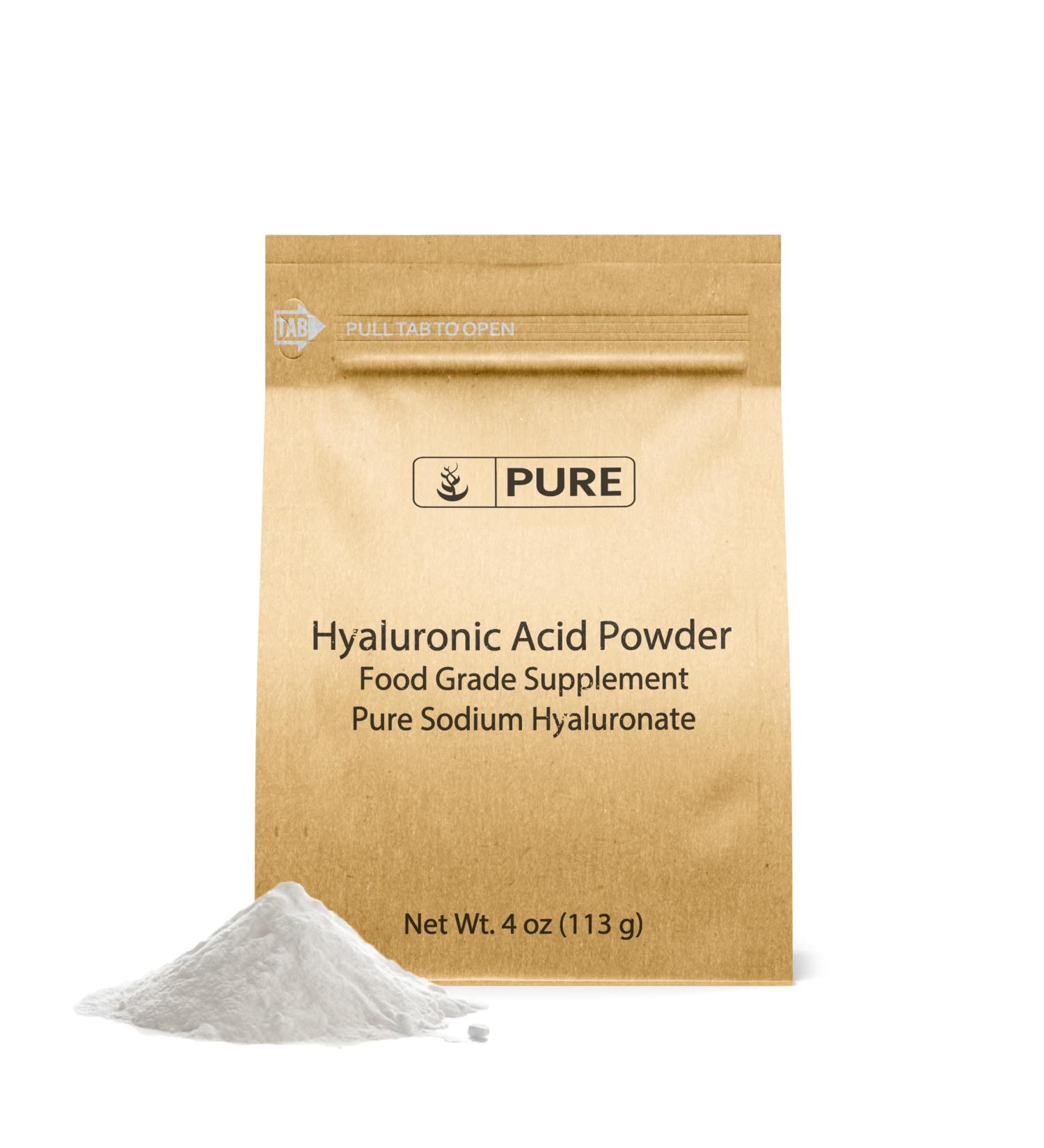 Buy PURE ORIGINAL INGREDIENTS Hyaluronic Acid - 4 Ounce Water Soluble Fine Powder | Best for Hydration & Skin Health - Ships Worldwide - Buy Online on GoSupps.com