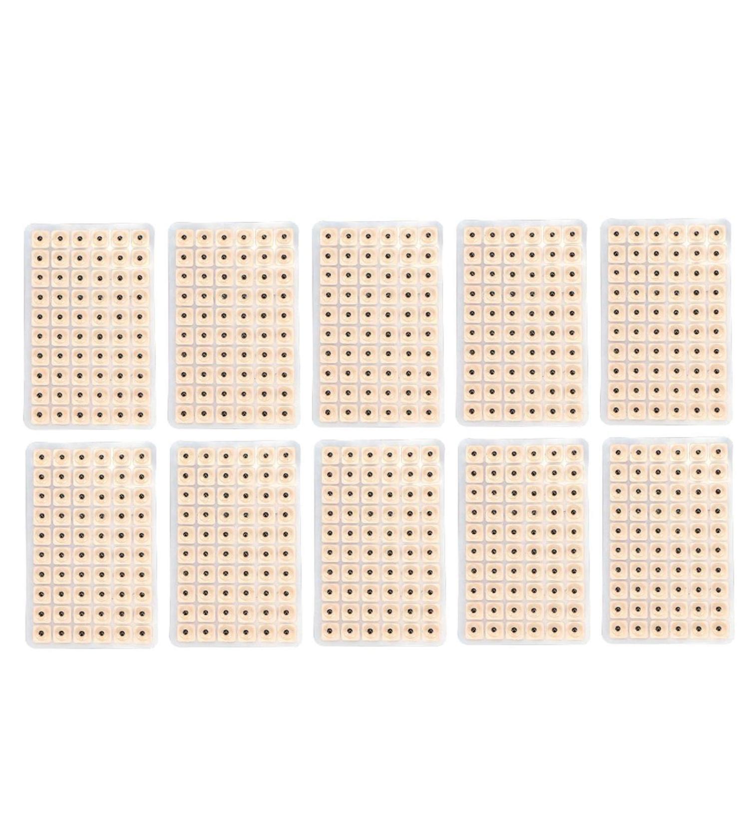 600PC Acupuncture Ear Seeds - Disposable Vaccaria Bean Tool for Pain Relief & Blood Circulation - Effective Massage Solution - Buy Online on GoSupps.com