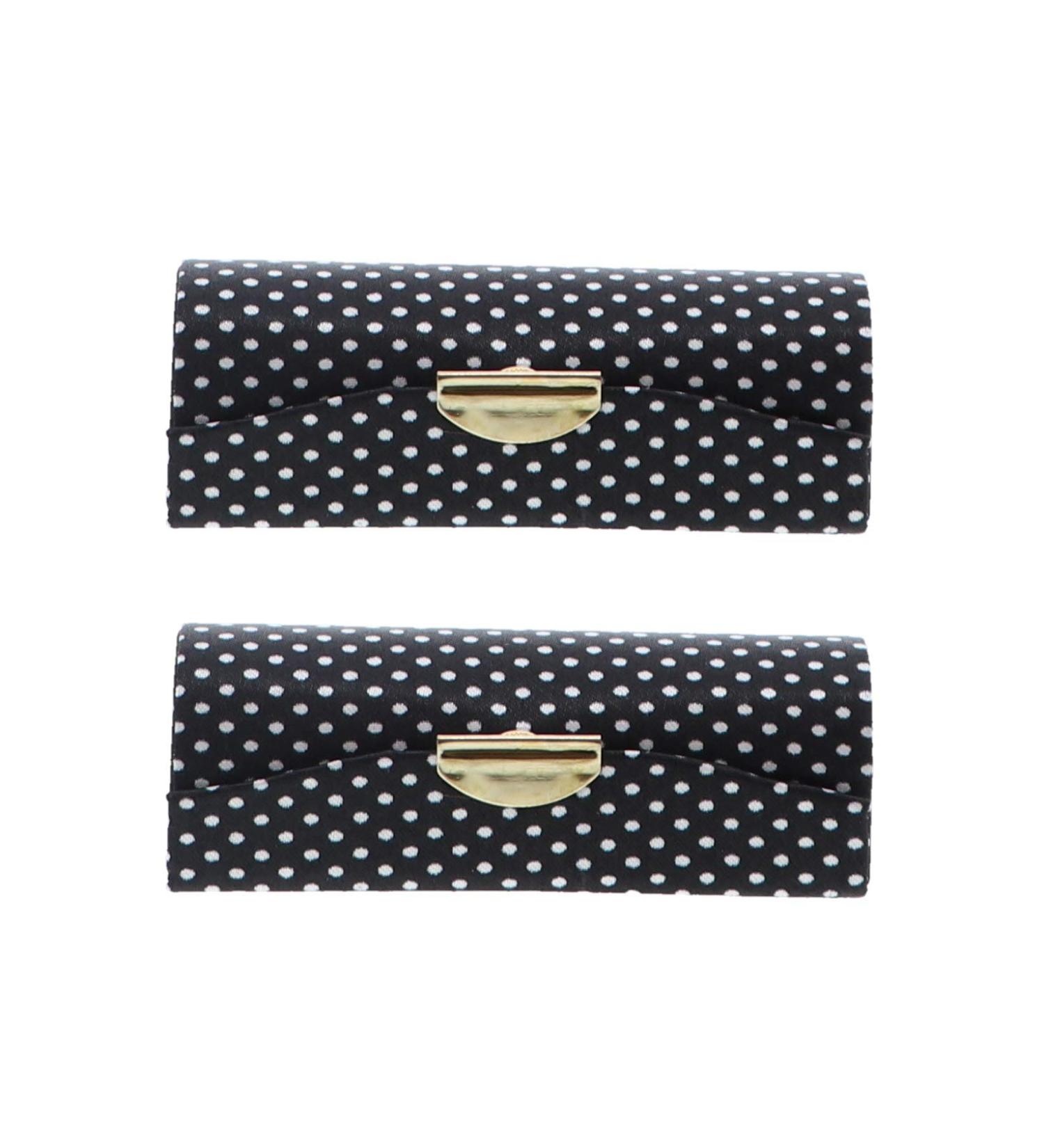 Set of 2 Black Polka Dot Lipstick Cases with Mirror Purse Holder - Stylish and Convenient - Buy Online on GoSupps.com