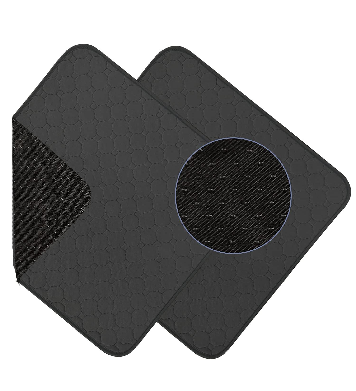 NewBeau Waterproof Chair Pads 2 Pack - Washable Seat Protector for Incontinence - Reusable Under Pads for Adults & Children - 22 X 21 - Black - Buy Online on GoSupps.com