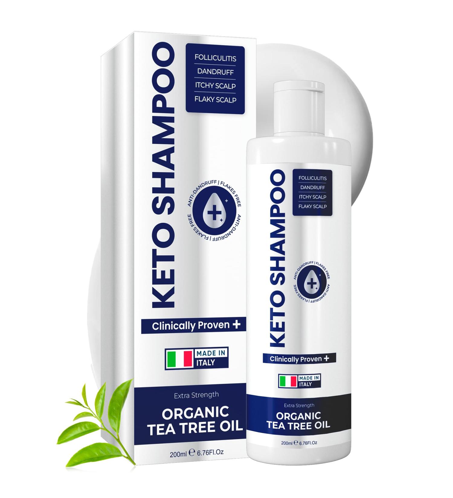 Buy Anti Dandruff Shampoo | Sulfate-Free & Medicated | Tea Tree Oil for Itchy Dry Scalp & Hair Growth | Folliculitis & Seborrheic Dermatitis Treatment - Buy Online on GoSupps.com