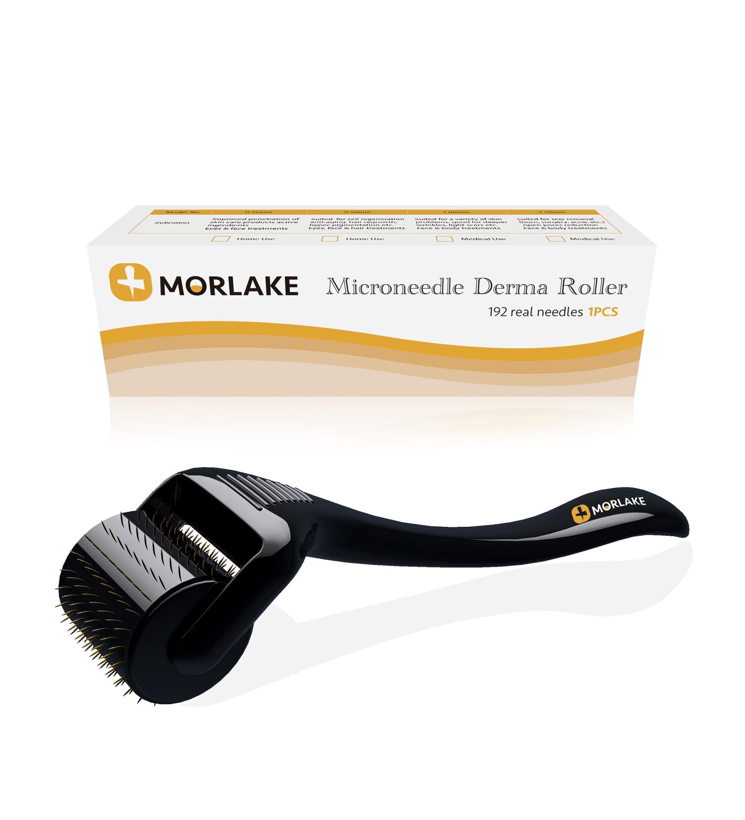 Morlake Professional 0.25mm Microneedle Derma Roller for Face & Body Skin Care - Individual Needles, Seamless Design - 1 Pack - Buy Online on GoSupps.com