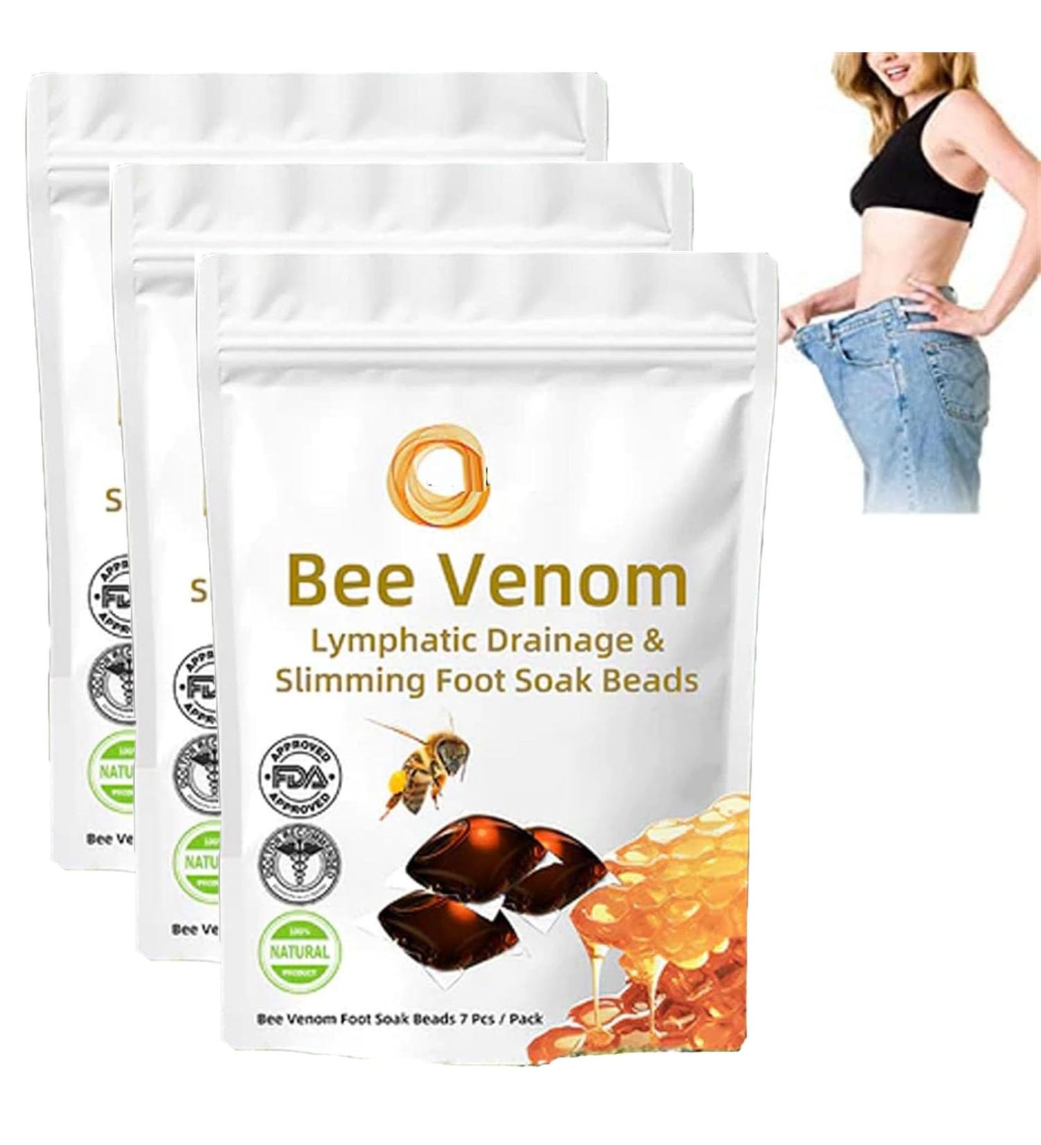 Lukmlca Bee Venom Lymphatic Drainage & Slimming Foot Soak Beads Lukmlca Bee Venom Foot Soak Luklmca Bee Venom Foot Soak Aprolo Detoxingherbs Cleansing Foot Soak Beads Relief Relax (3PCS) - Buy Online on GoSupps.com