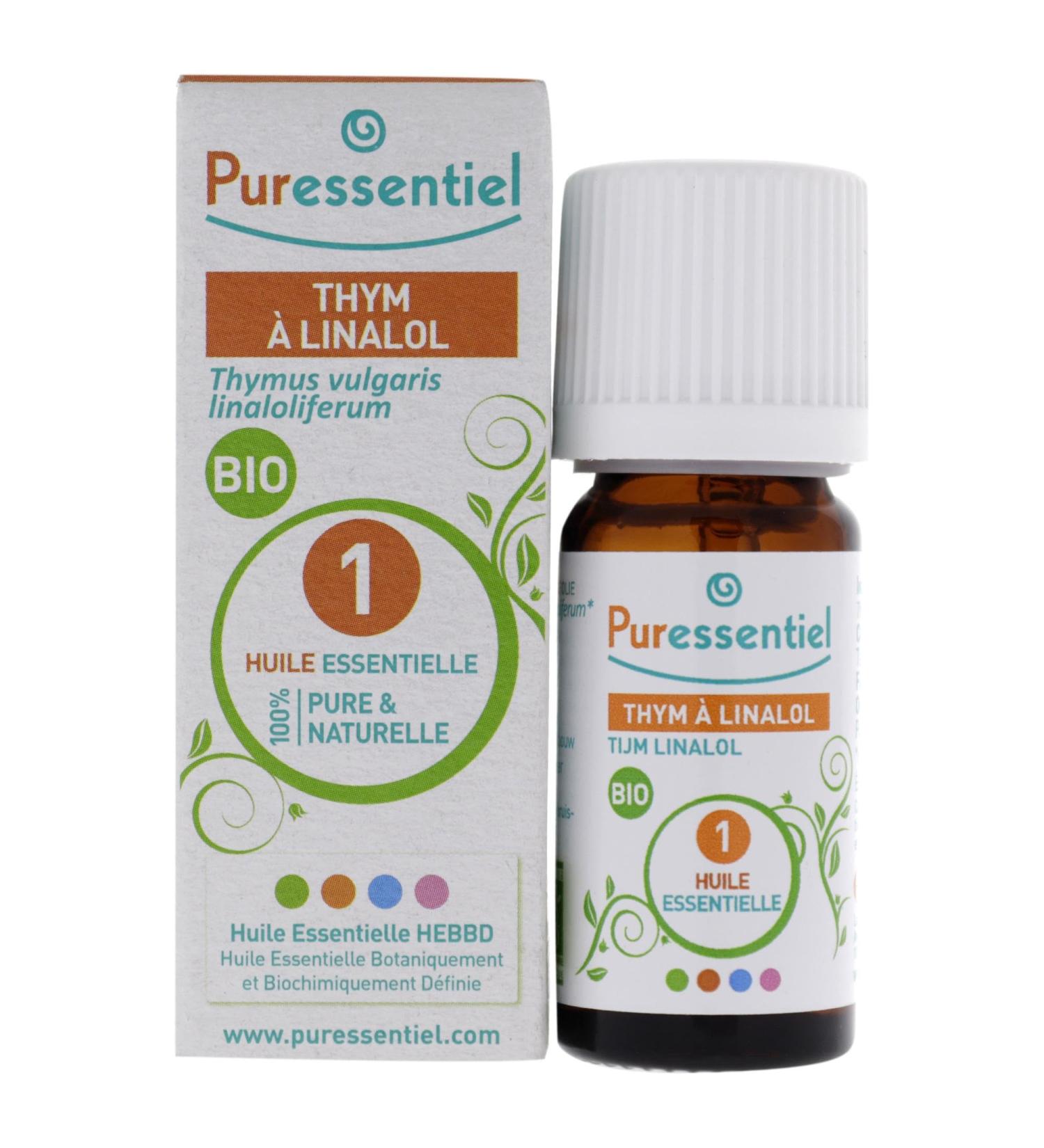 Puressentiel Organic Thyme Linalool Essential Oil - for Use in Essential Oil Diffusers - Relaxes and Reduces Physical and Mental Fatigue - Relieves Cold Cough and Nasal Congestion - 0.17 Oz Thyme Linalol 0.17 Ounce - Buy Online on GoSupps.com