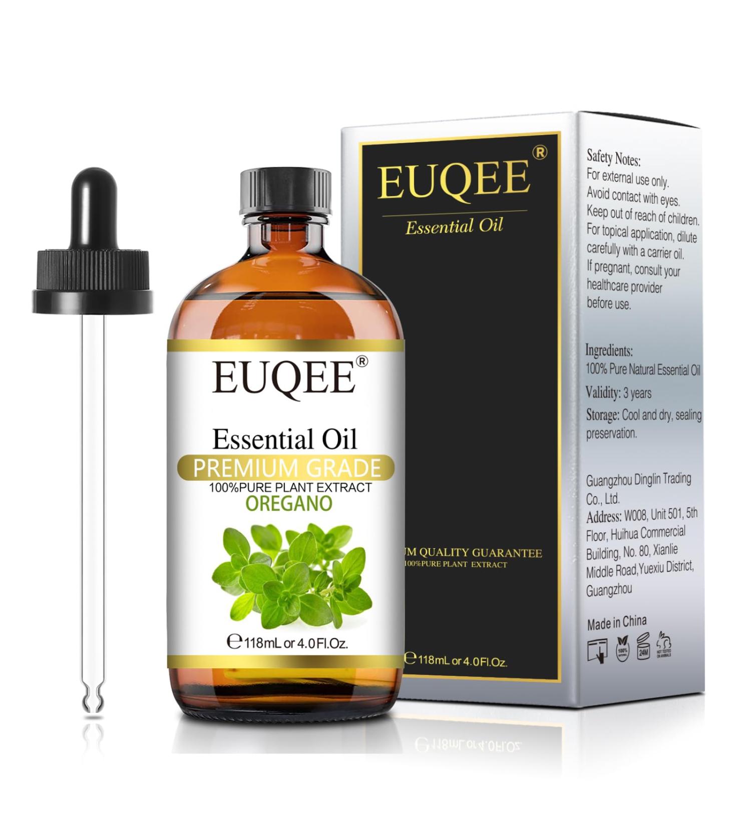 EUQEE Oregano Essential Oil 118ml - Pure Natural Oil for Diffusers and Aromatherapy at Home - Buy Online on GoSupps.com