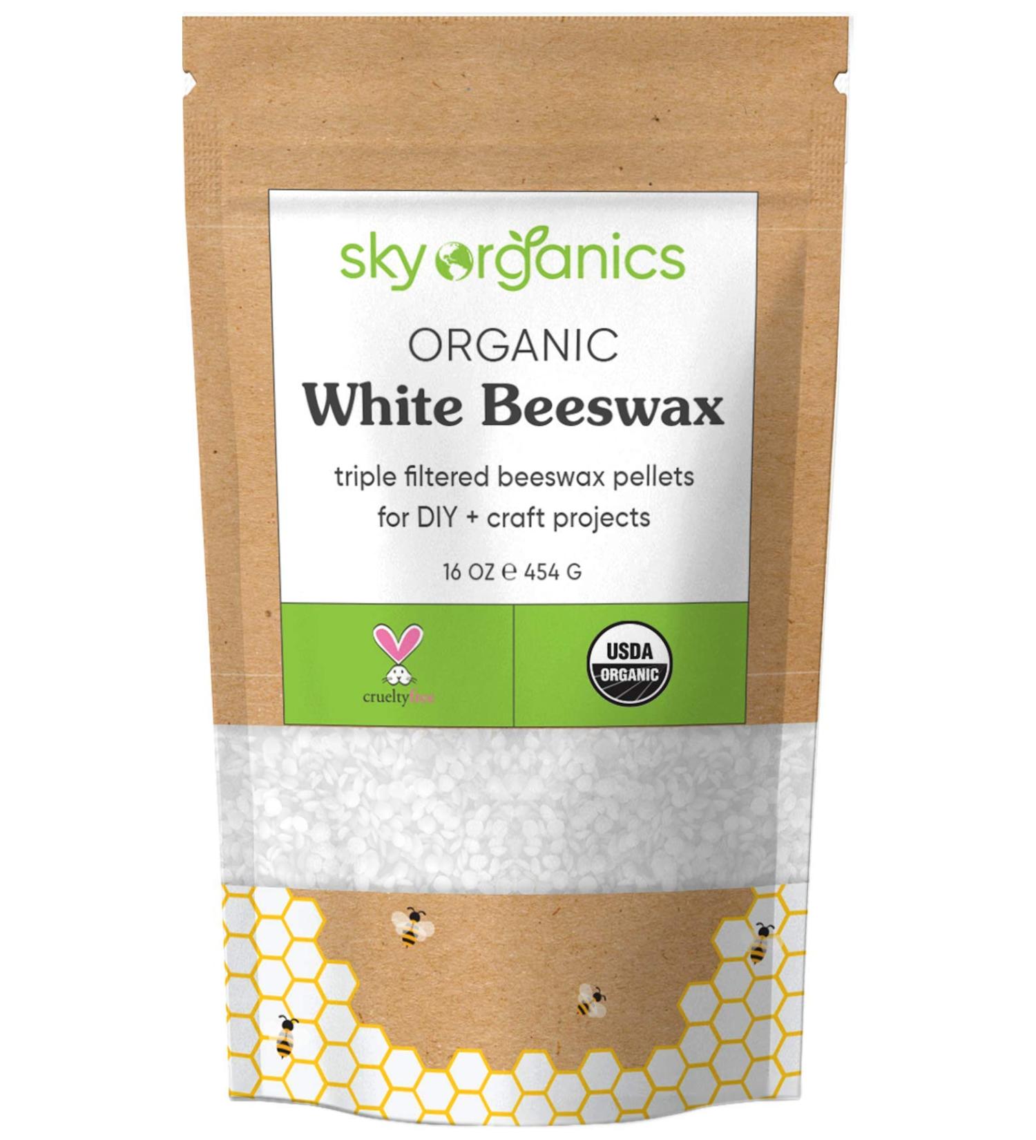 Sky Organics Organic Yellow Beeswax - 16 oz Pure Natural Wax for Crafting & DIY - Buy Online on GoSupps.com