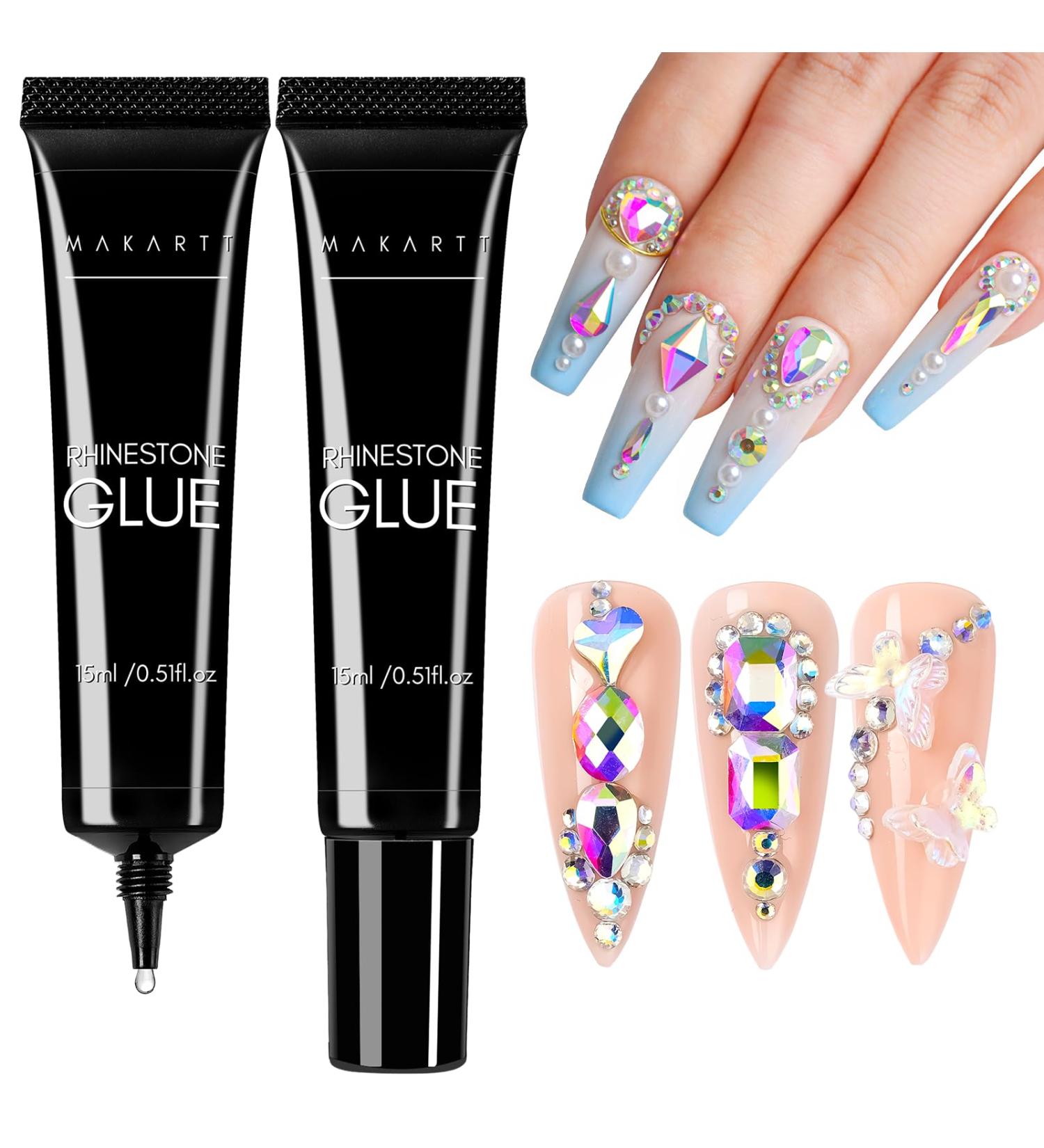 Makartt Nail Rhinestone Gel - Super Adhesive for Gems & Crystals - 2 x 15ml - Buy Online on GoSupps.com