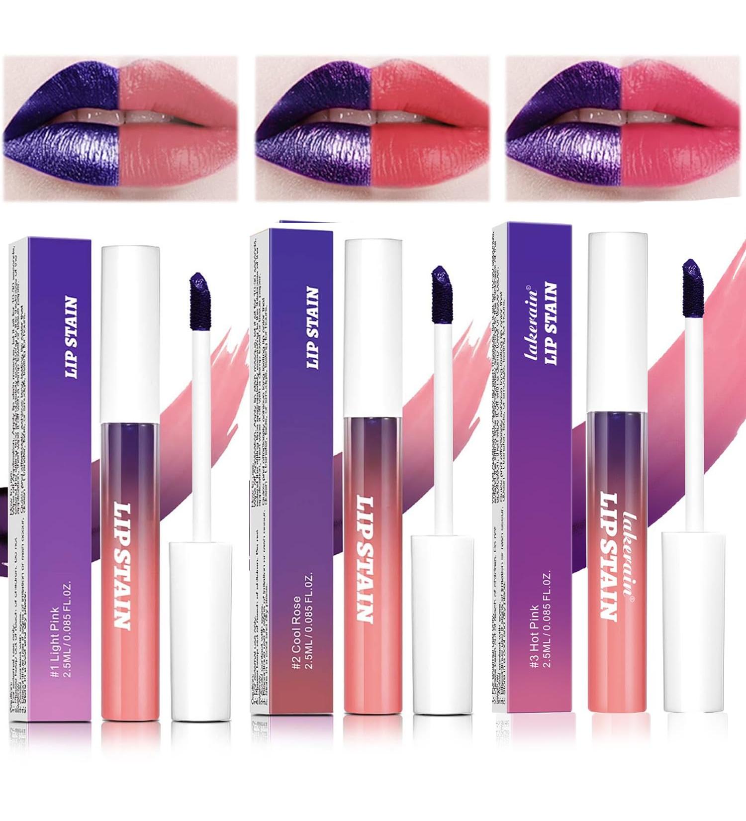 Peel Off Lip Liner Stain 3PCS Lip Gloss Peel Off Lip Stain Lip Tint Set Peelable Matte Lip Gloss Highly Pigmented Long Lasting Lipstick Long Lasting Peel Off Matte Lip Gloss - Buy Online on GoSupps.com