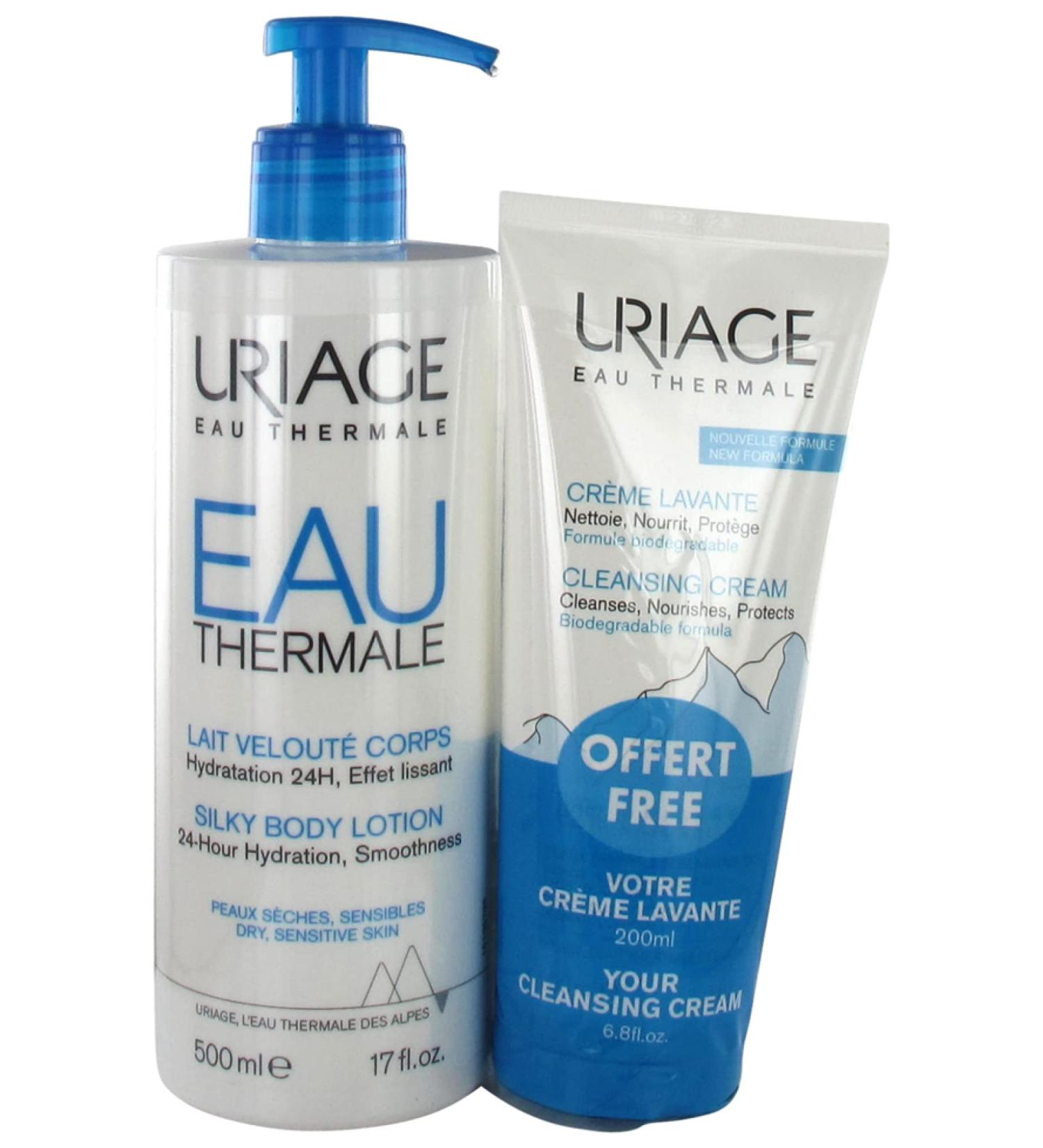 Uriage Velvety Body Milk 500 ml + Free Cleansing Cream 200 ml