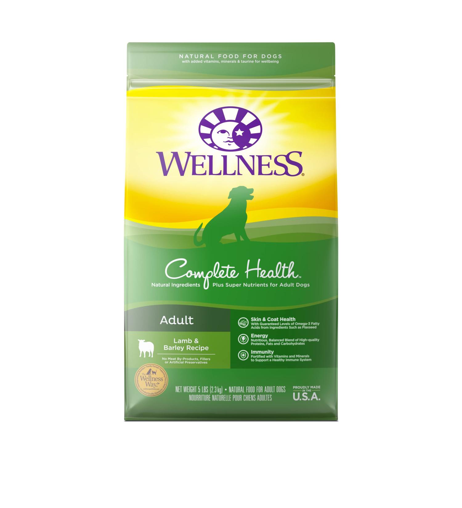 Wellness Natural Pet Food - 5 lbs. Lamb & Barley Dry Dog Food - Buy Online on GoSupps.com