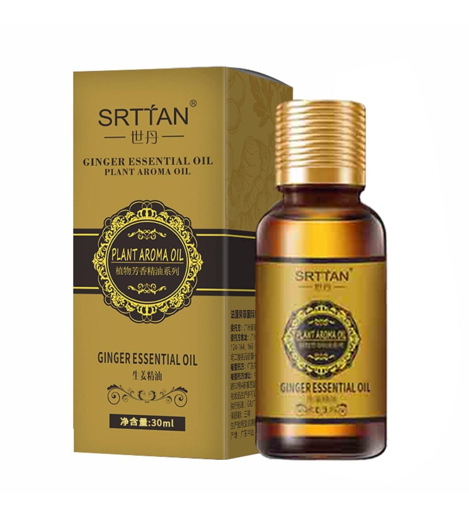 30ml Ginger Oil for Abdominal Drainage - Slimming Massage Oil for Blood Circulation & Relaxation - Buy Online on GoSupps.com