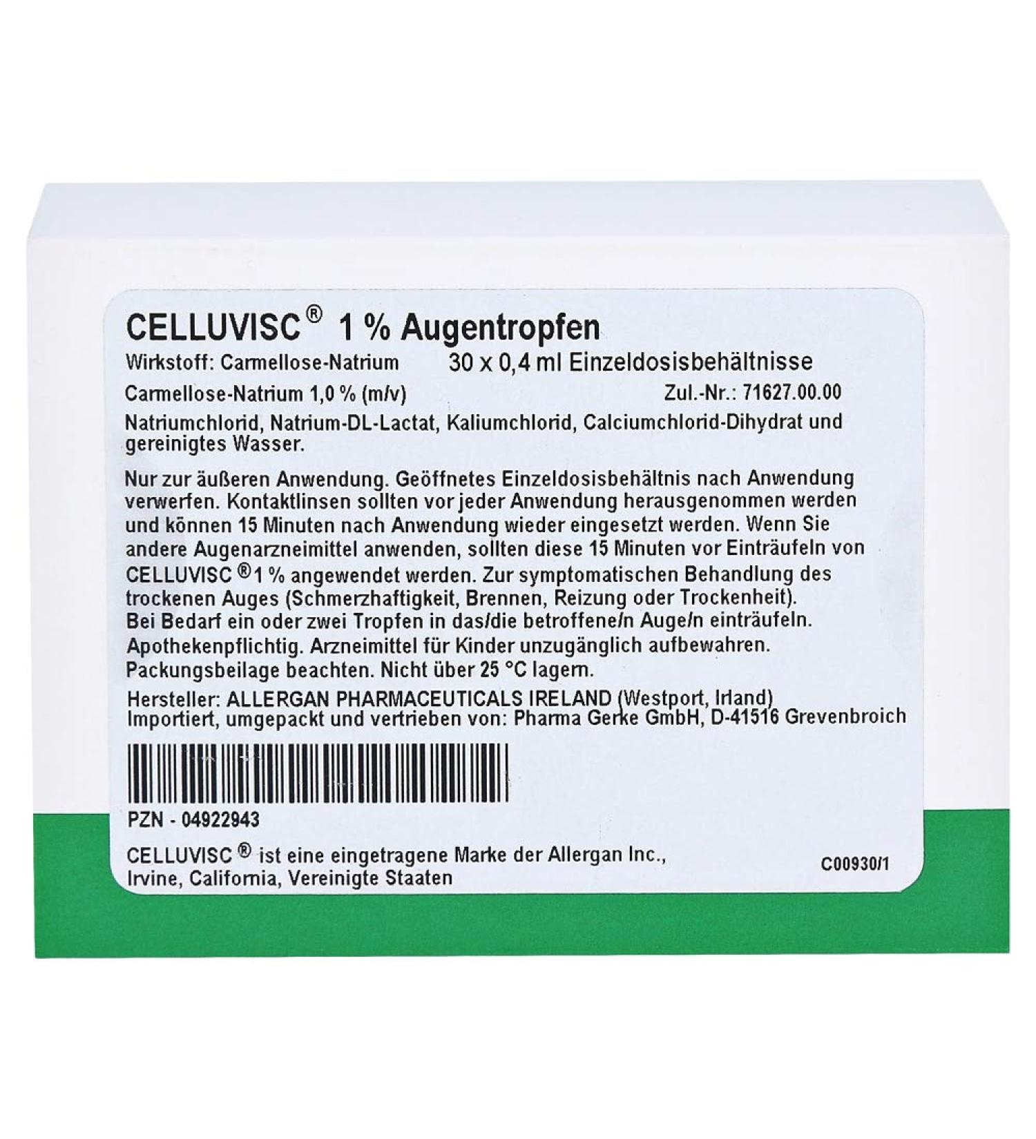 Celluvisc 1% eye drops