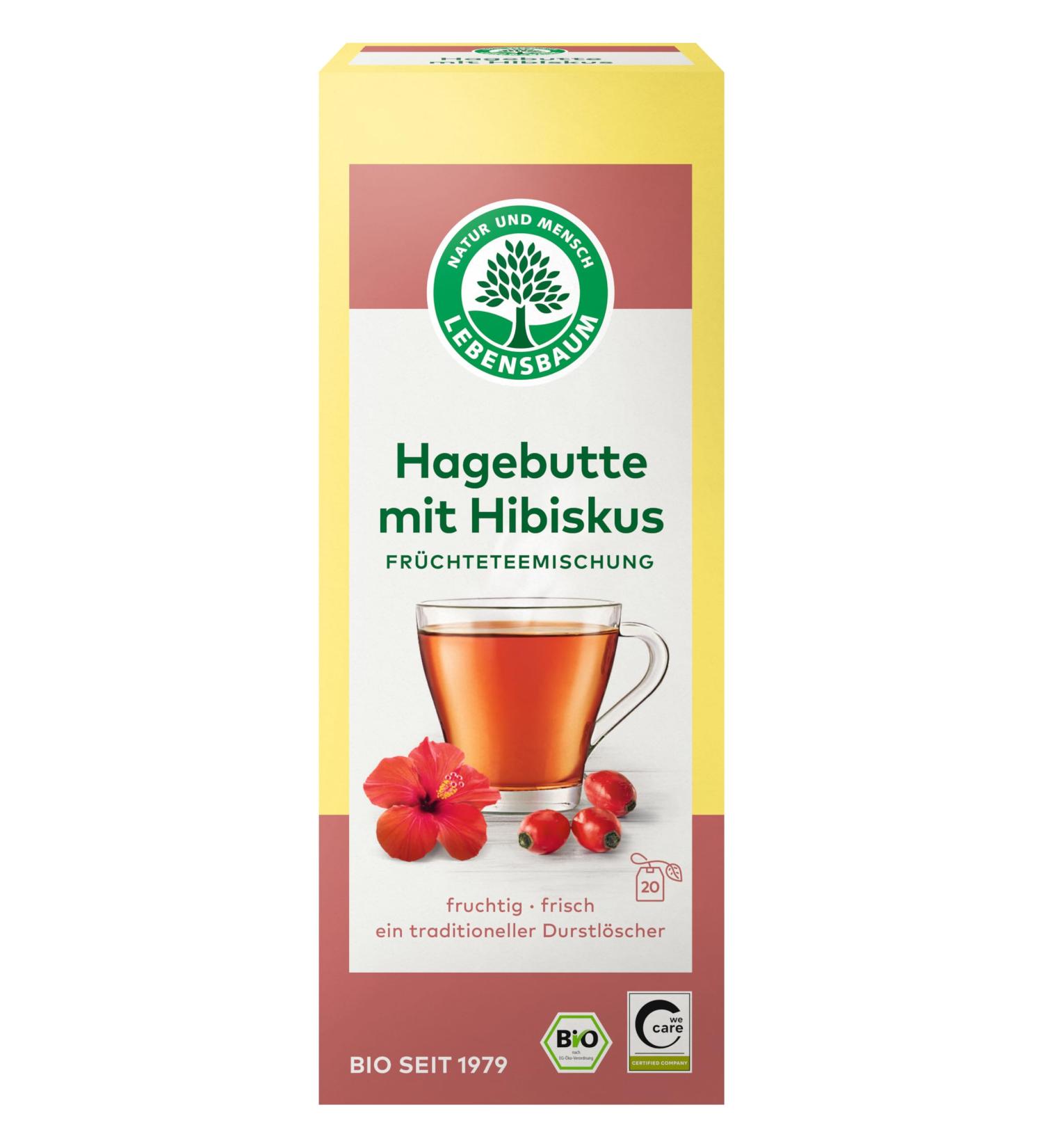 Lebensbaum Lebensbaum 8 x Fruit Tea Bags in Tea Bag - Rosehip with Hibiscus - 500g