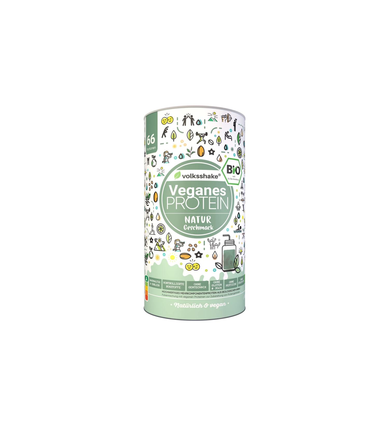 Organic Vegan Protein Powder | 10 Vegetable Sources | No Sweeteners Soy or Gluten | Premium Quality | Made in Germany | De- ko-006 (1000g) - Buy Online on GoSupps.com