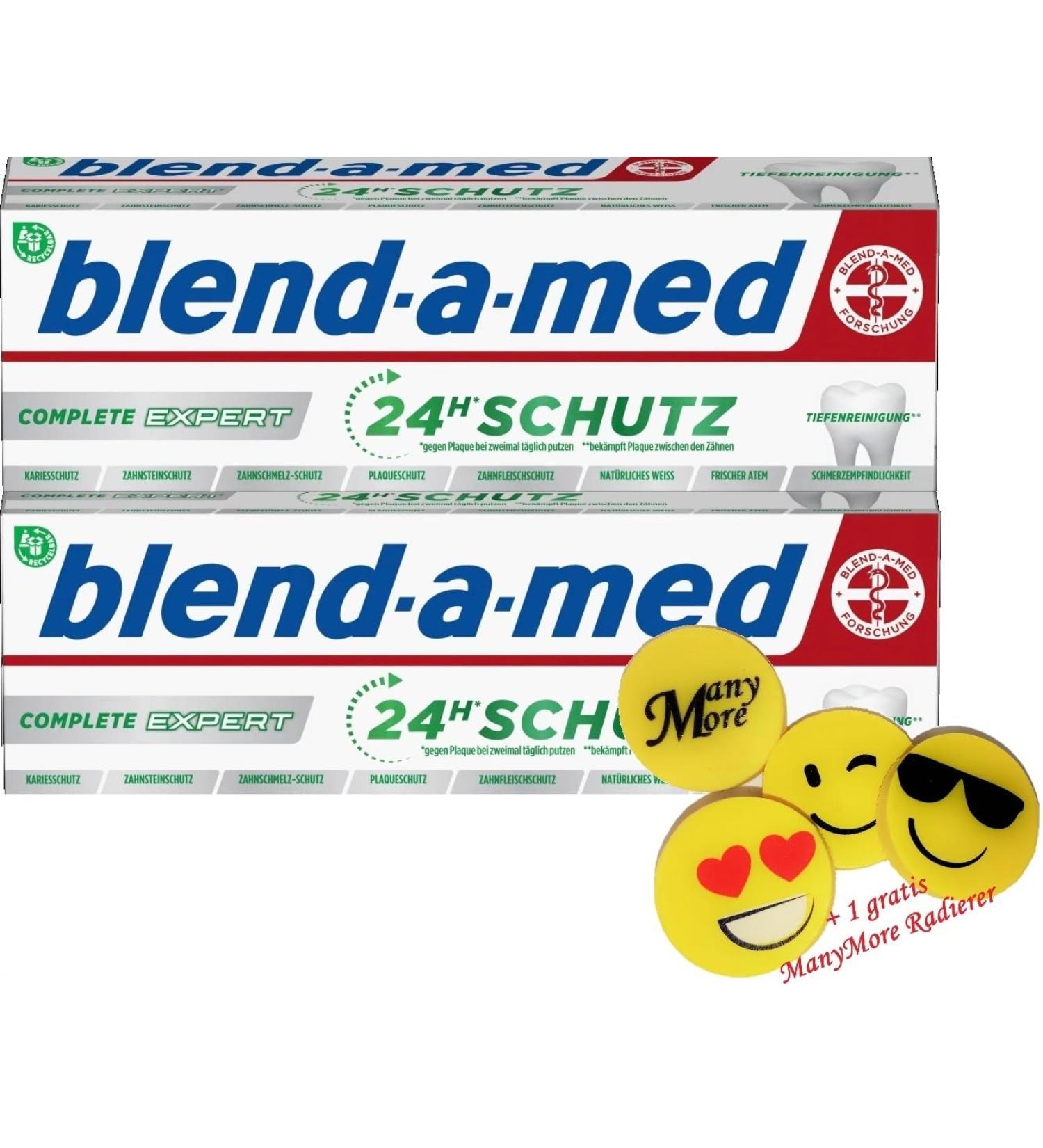 Buy Blend-a-Med Complete EXPERT Deep Cleaning Toothpaste 2x75ml | Free ManyMore Eraser | International Shipping - Buy Online on GoSupps.com