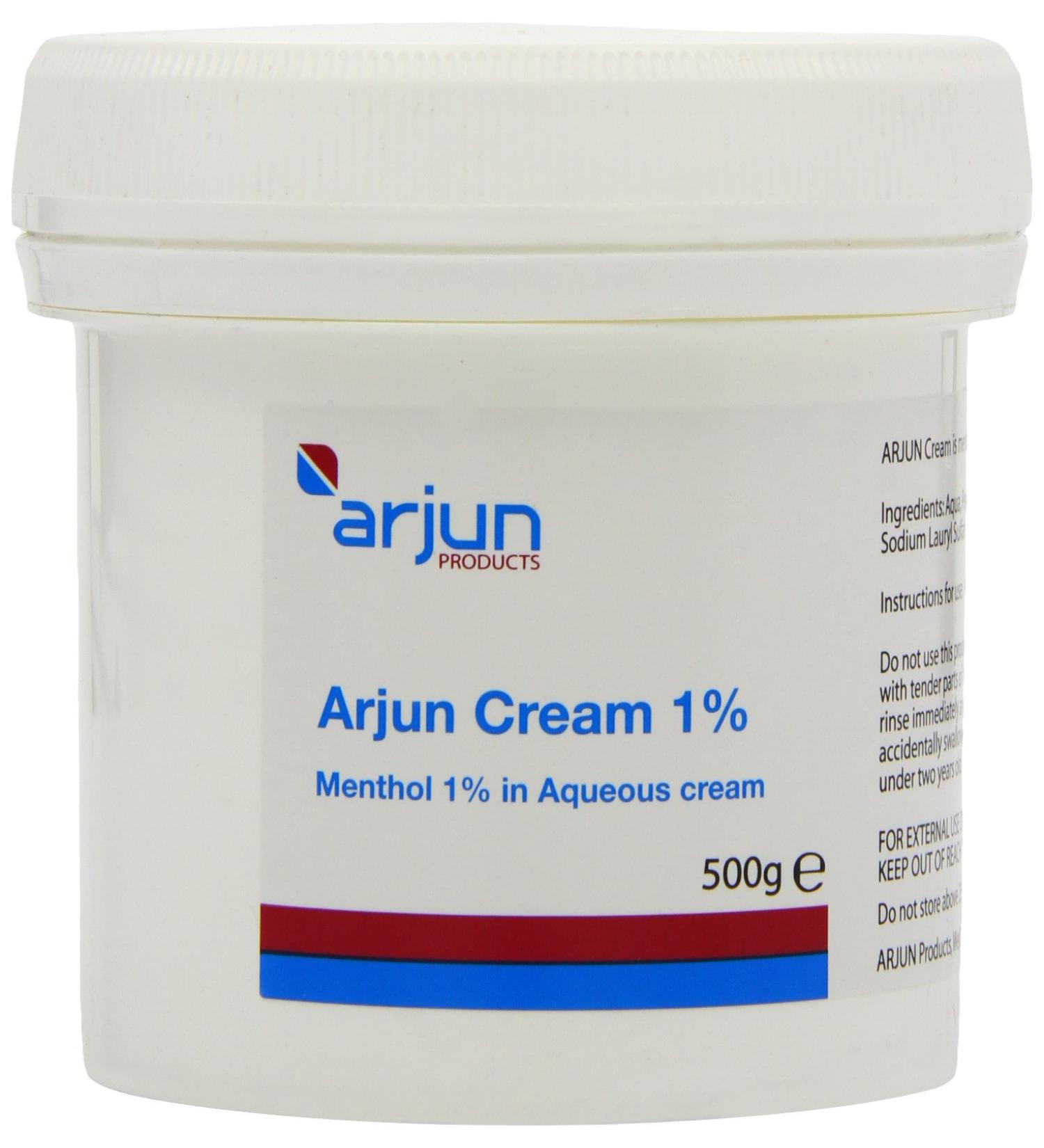Arjun 1% Menthol Aqueous Cream 500g white - Buy Online on GoSupps.com