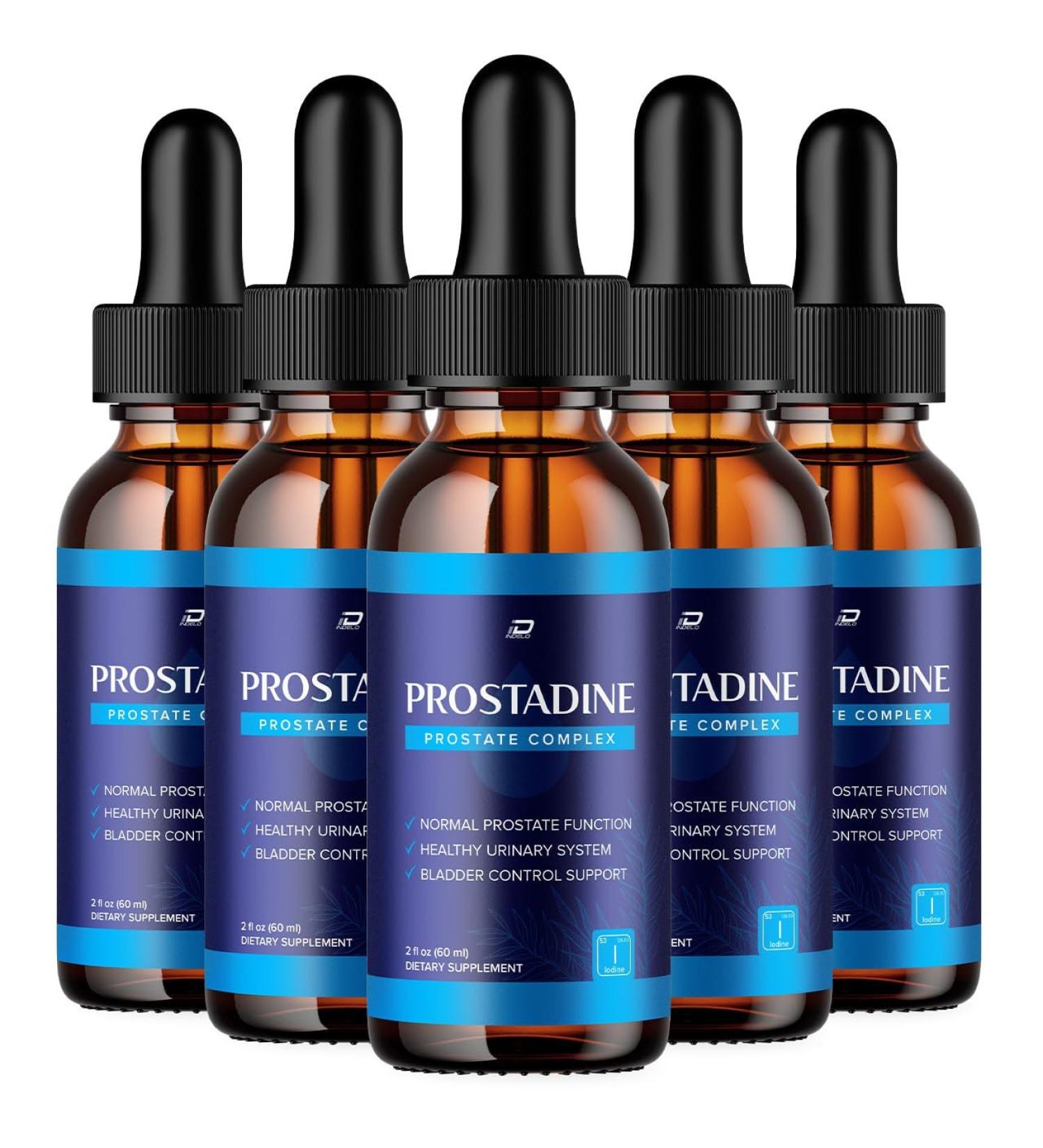 Indelo Prostadine Drops for Health - Bladder Urinating Issues - Prostadine Supplement Maximum Strength Prostatine Droppers 2024 New Improved Formulation Prostadine (5 Pack- 5 Month Supply) - Buy Online on GoSupps.com
