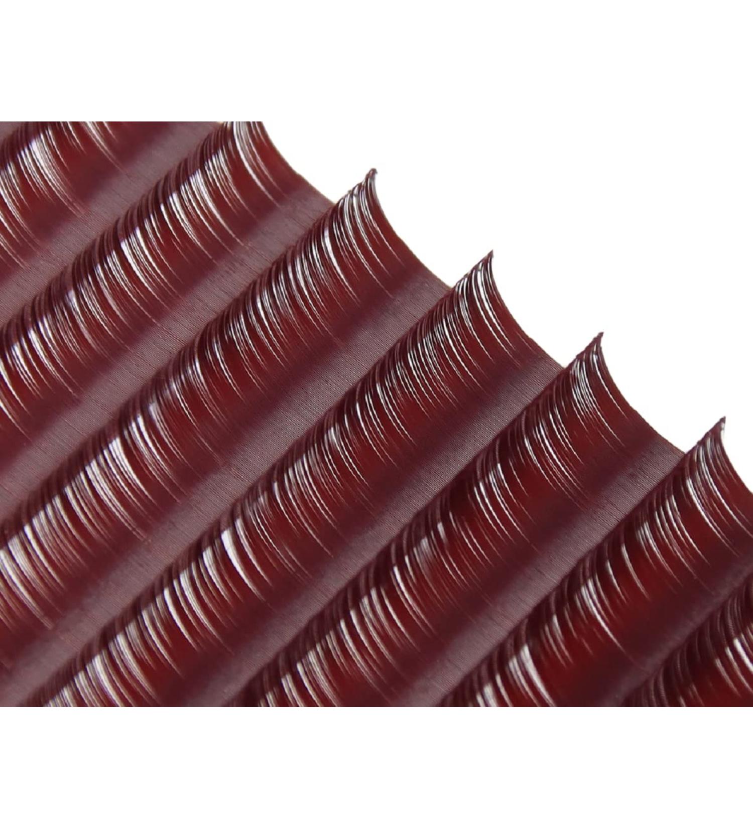 Buy Colored Lash Extensions - D Curl 0.07 Lavender Purple Coffee Cinnamon & Wine Red - Colorful Classic Individual Eyelash Extensions for Stunning Looks - Buy Online on GoSupps.com