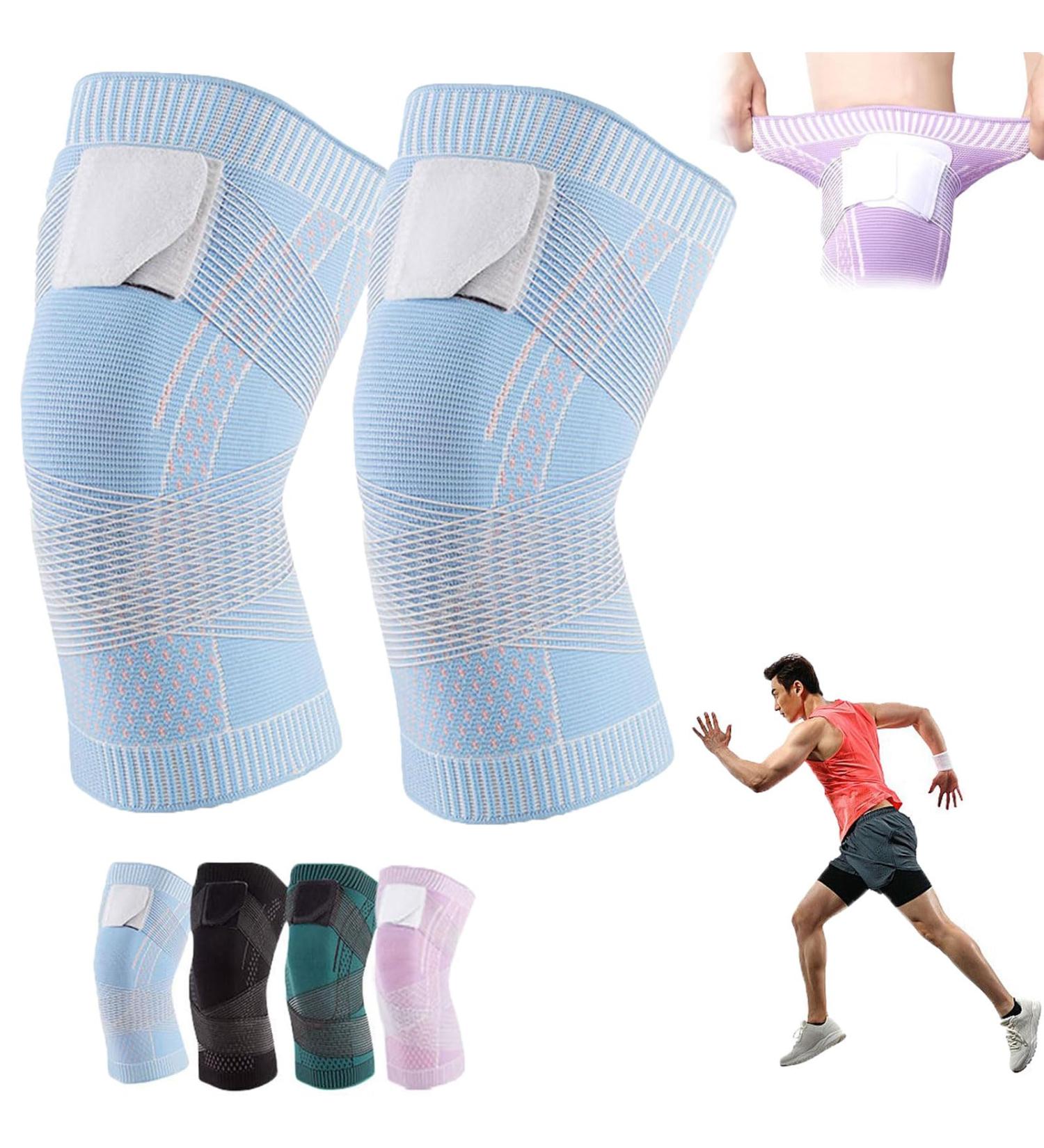 Buy Beyonddraw Knee Compression Sleeve - Best Knee Brace for Men & Women | Blue Large | International Shipping Available - Buy Online on GoSupps.com