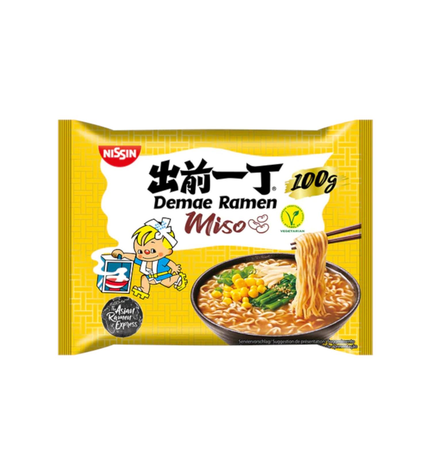 Nissin Demae Ramen Miso Flavour 30x100g - Buy Online on GoSupps.com