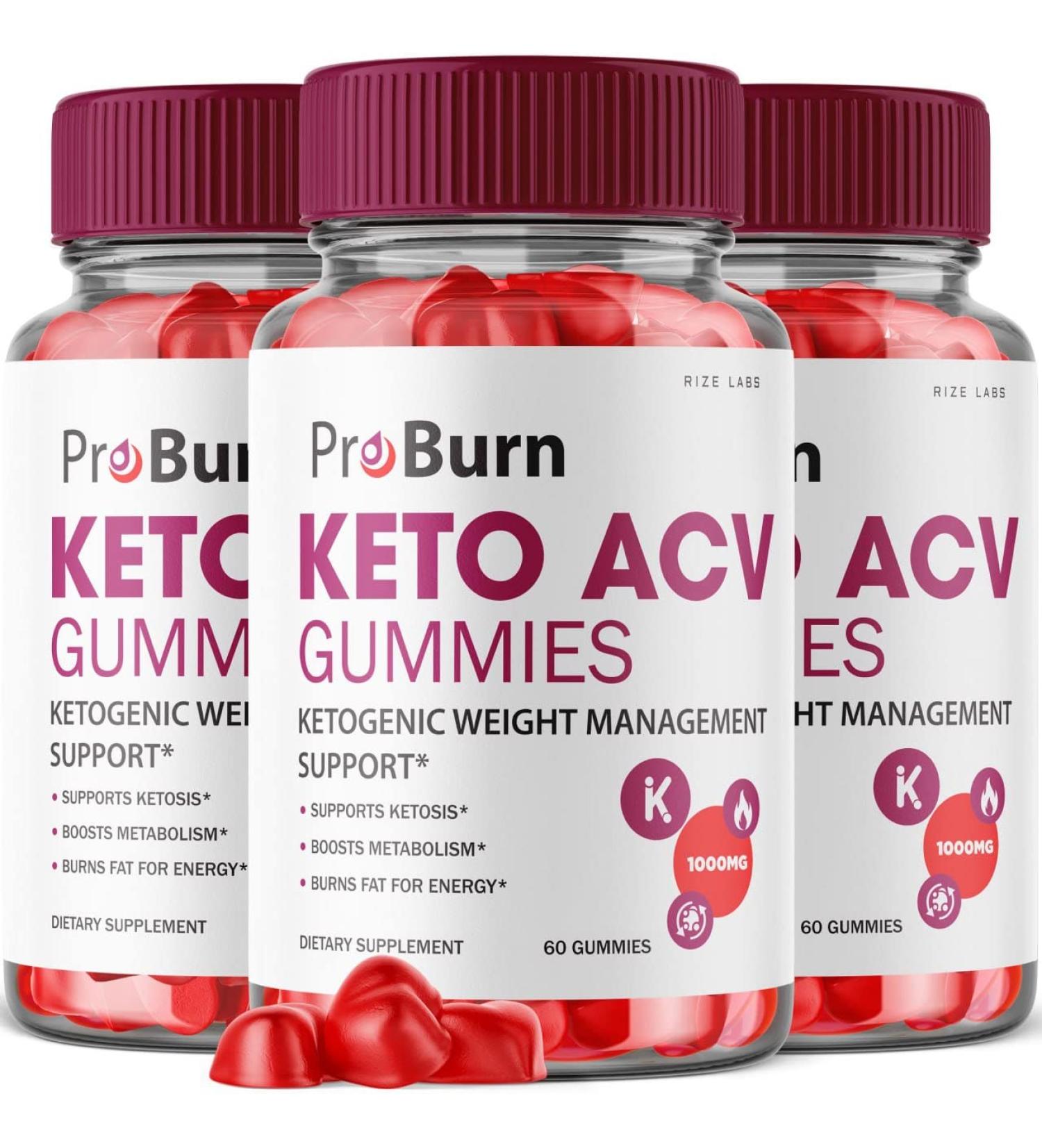 Pro Burn Keto Gummies with ACV - Weight Loss & Energy Booster (180 Gummies) - Buy Online on GoSupps.com
