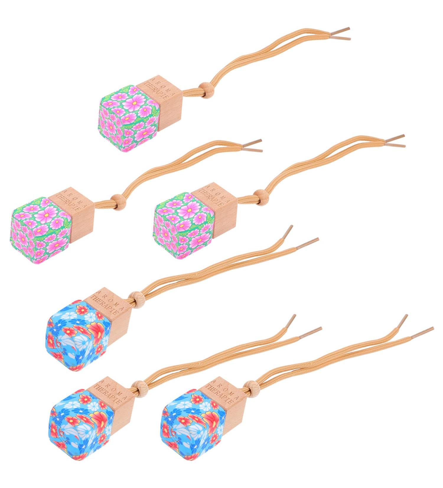 Healifty 6pcs 8ML Car Hanging Diffuser Glass Perfume Bottles - Aromatherapy Ornament & Car Air Freshener - Buy Online on GoSupps.com