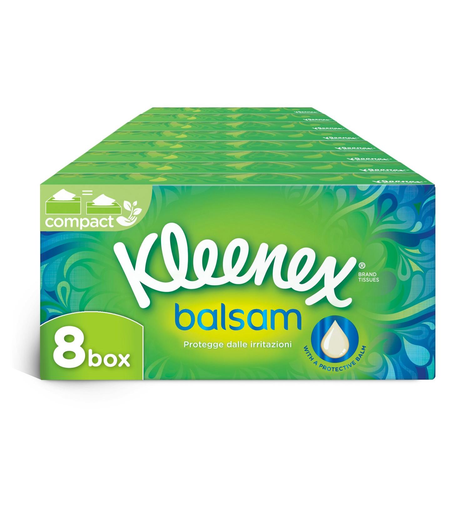 Kleenex Balsam Box Tissues - Calming & Soothing 8 Packs of 80 | Premium International Shipping - Buy Online on GoSupps.com