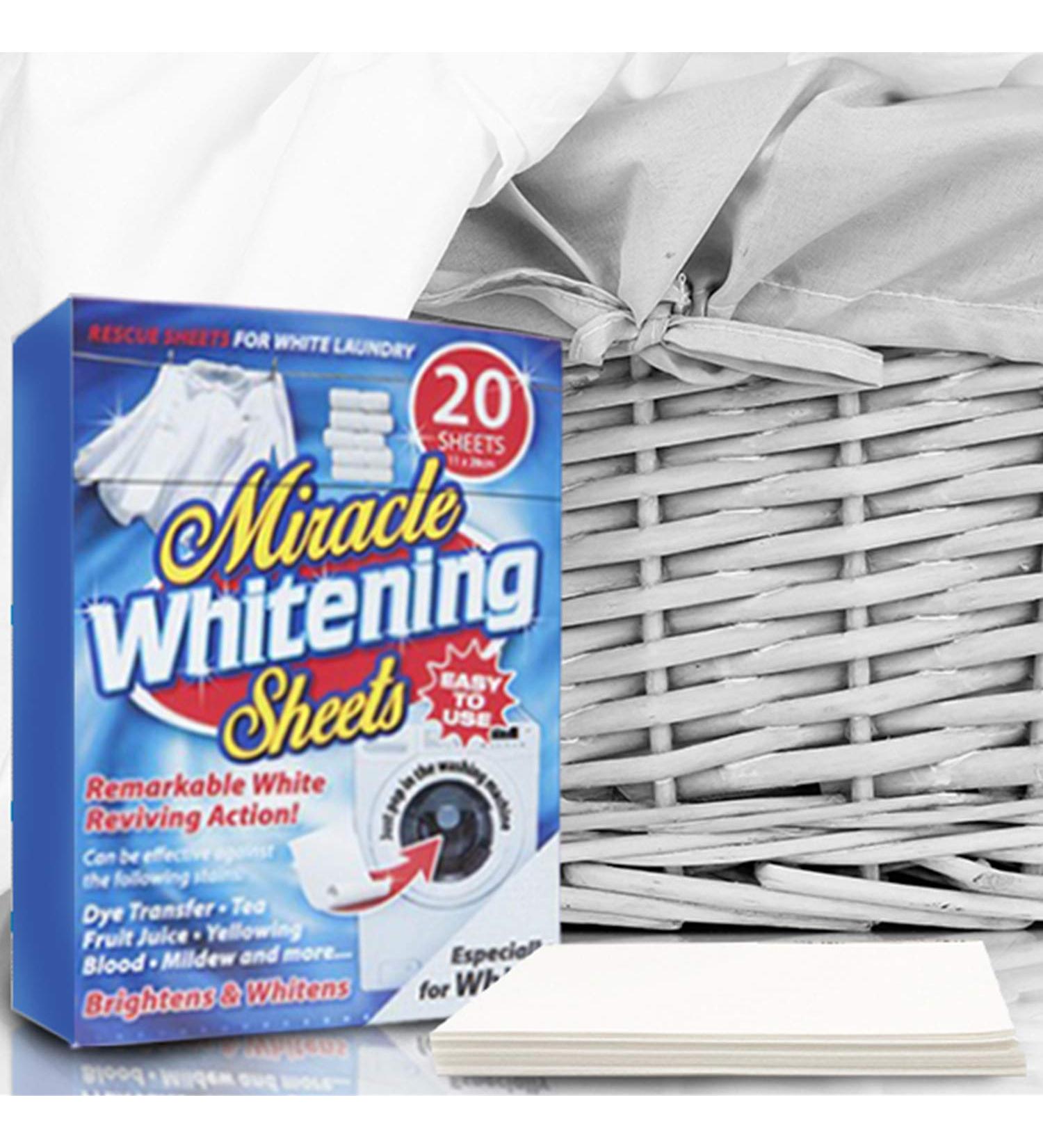 PMS 825012 Miracles White Clothes Booster - 20 Sheets | Powerful Stain Remover - Buy Online on GoSupps.com