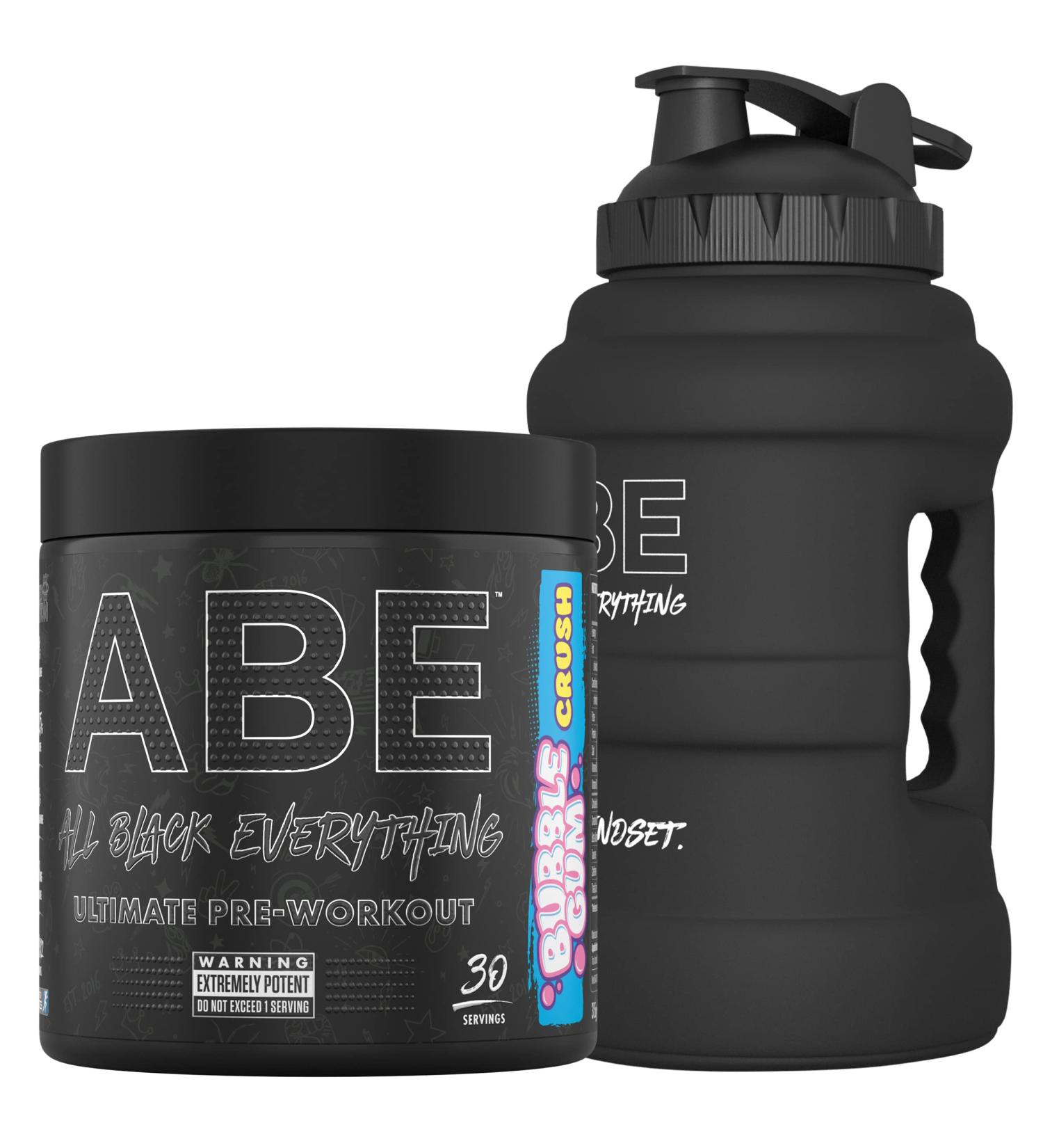 Applied Nutrition ABE Pre Workout Bundle - 375g + 2.5 L Jug | Bubblegum Crush Flavor - Enhance Energy & Performance - Buy Online on GoSupps.com