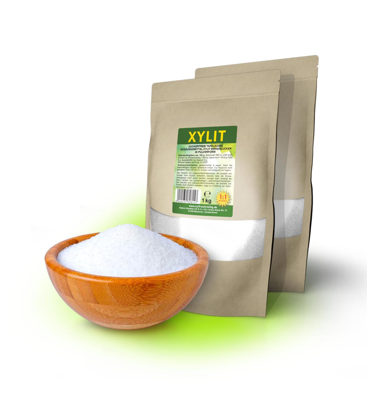 Premium Xylitol Birch Sugar 2kg | 40% Fewer Calories | Vegan & Tooth-Friendly | Sweetens 1:1 Like Sugar - Buy Online on GoSupps.com