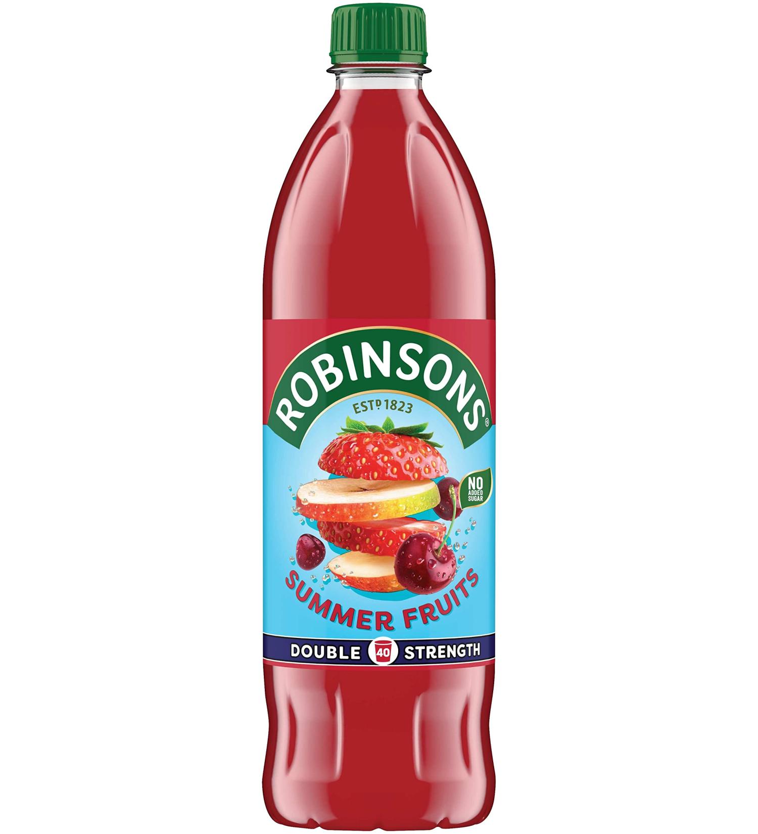 Robinsons Squash without added sugar summer fruit double strength 1 l - Buy Online on GoSupps.com