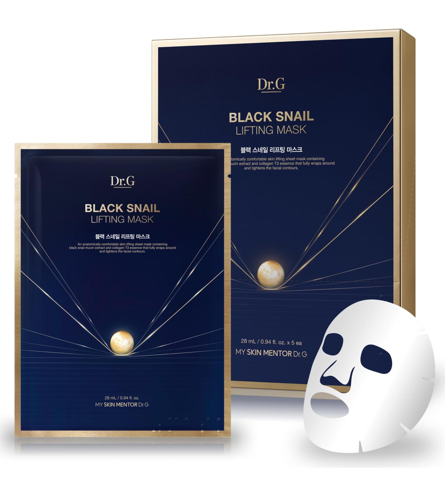Shop Dr.G Black Snail Lifting Mask Set (5pk) - Revitalize Your Skin | International Shipping Available - Buy Online on GoSupps.com