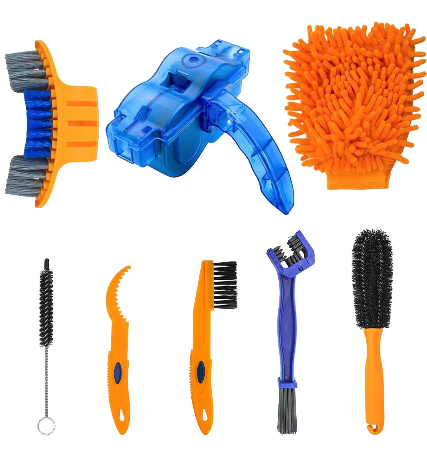 FVILIPUS Bike Cleaning Tools Set - 8 Piece Kit for Mountain, Road, Hybrid, BMX, and Folding Bikes - Buy Online on GoSupps.com