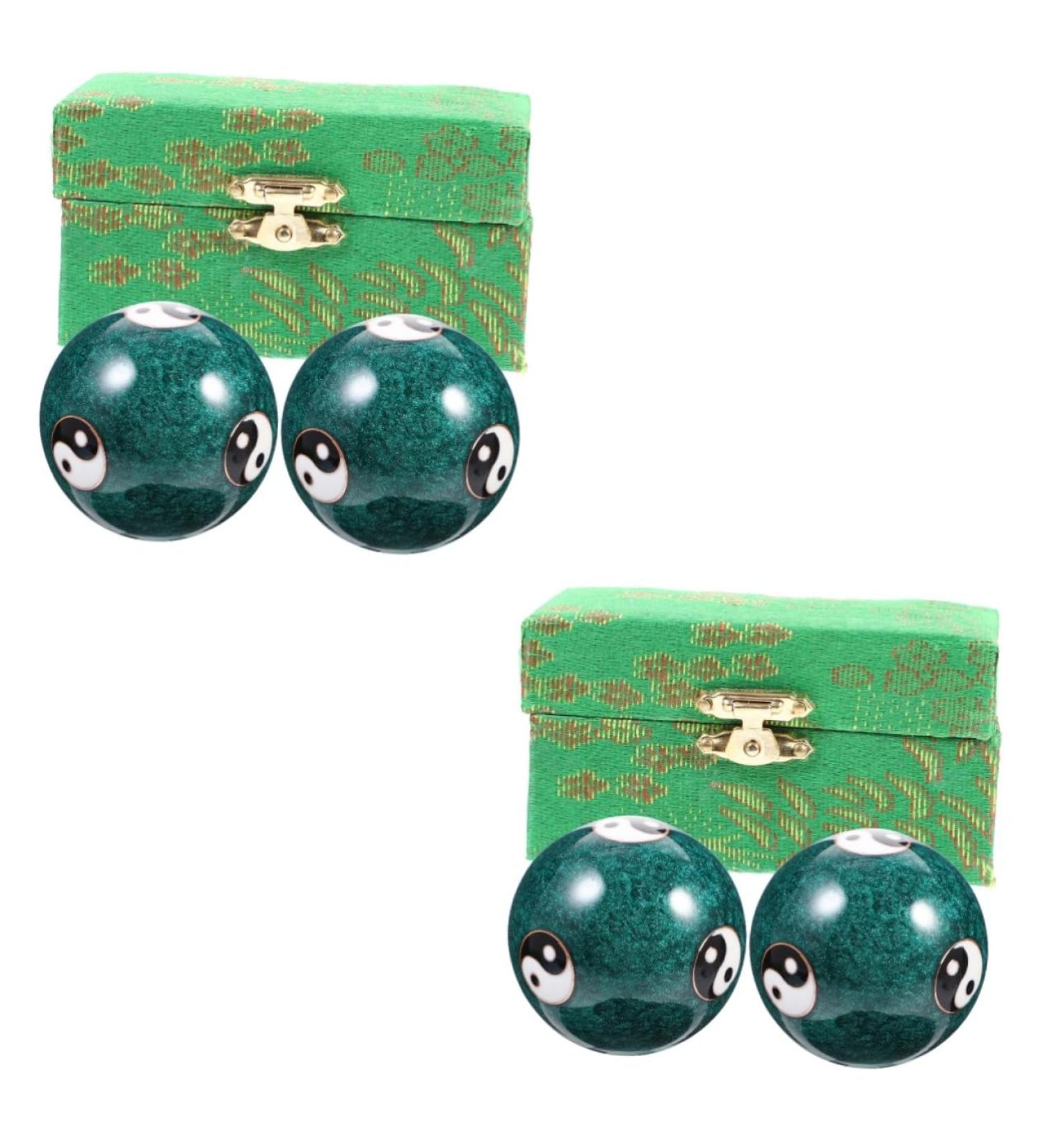 Beavorty 4-Piece Health Massage Handball Set | Stress Relief & Exercise Balls | Metal Hand Training Balls - Buy Online on GoSupps.com