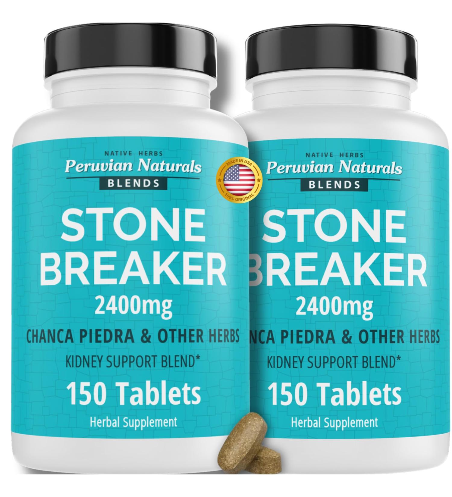 Peruvian Naturals Chanca Piedra Stone Breaker 300 Tablets 2400 mg Chancapiedra with Milk Thistle Dandelion Root Herbal Supplement for Men & Women - Buy Online on GoSupps.com