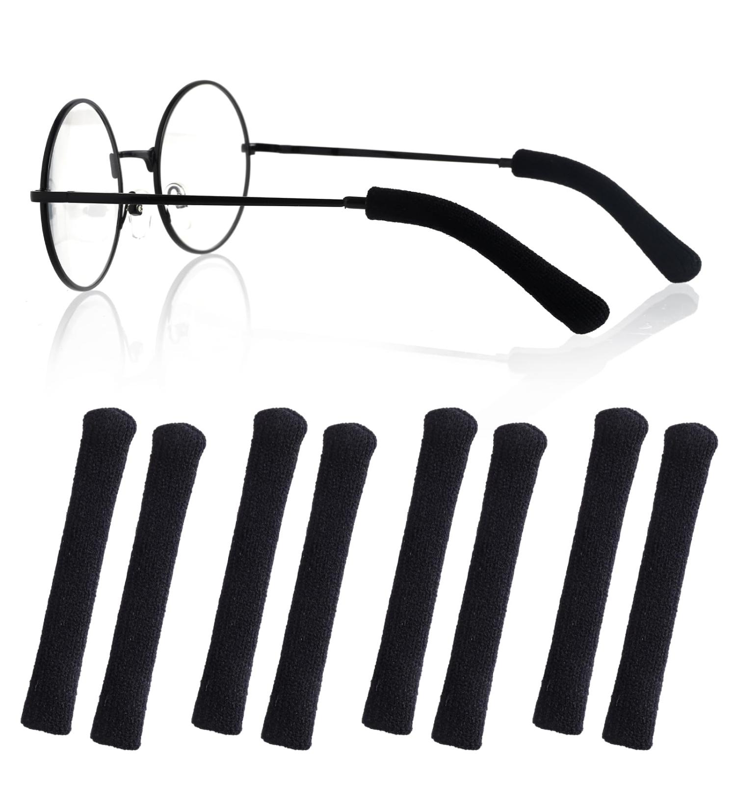 Seetoo Non-Slip Glasses Holders - 4 Pairs Silicone Ear Pads for Glasses Sunglasses & Reading Glasses - Black Small - Buy Online on GoSupps.com