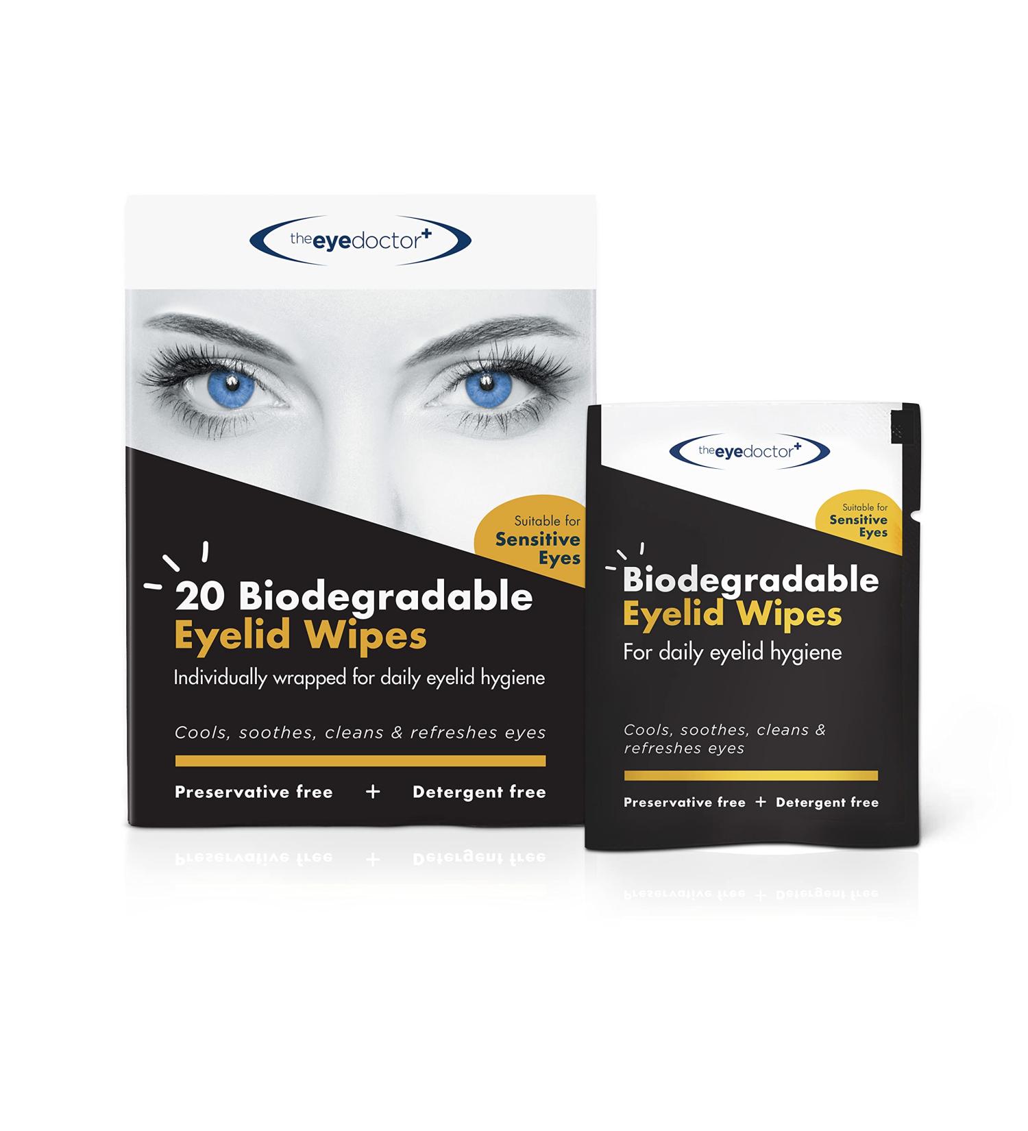 200 Count Eye Doctor Biodegradable Eyelid Wipes for Sensitive Eyes - Dry Eyes, Blepharitis & MGD Relief - Preservative Free - Buy Online on GoSupps.com